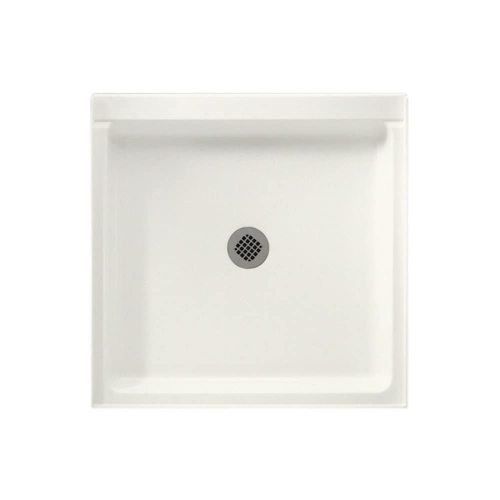 36-in W x 36-in L with Center Drain Square Shower Base (Tahiti Ivory) in Off-White | - SWAN SF03636MD.059
