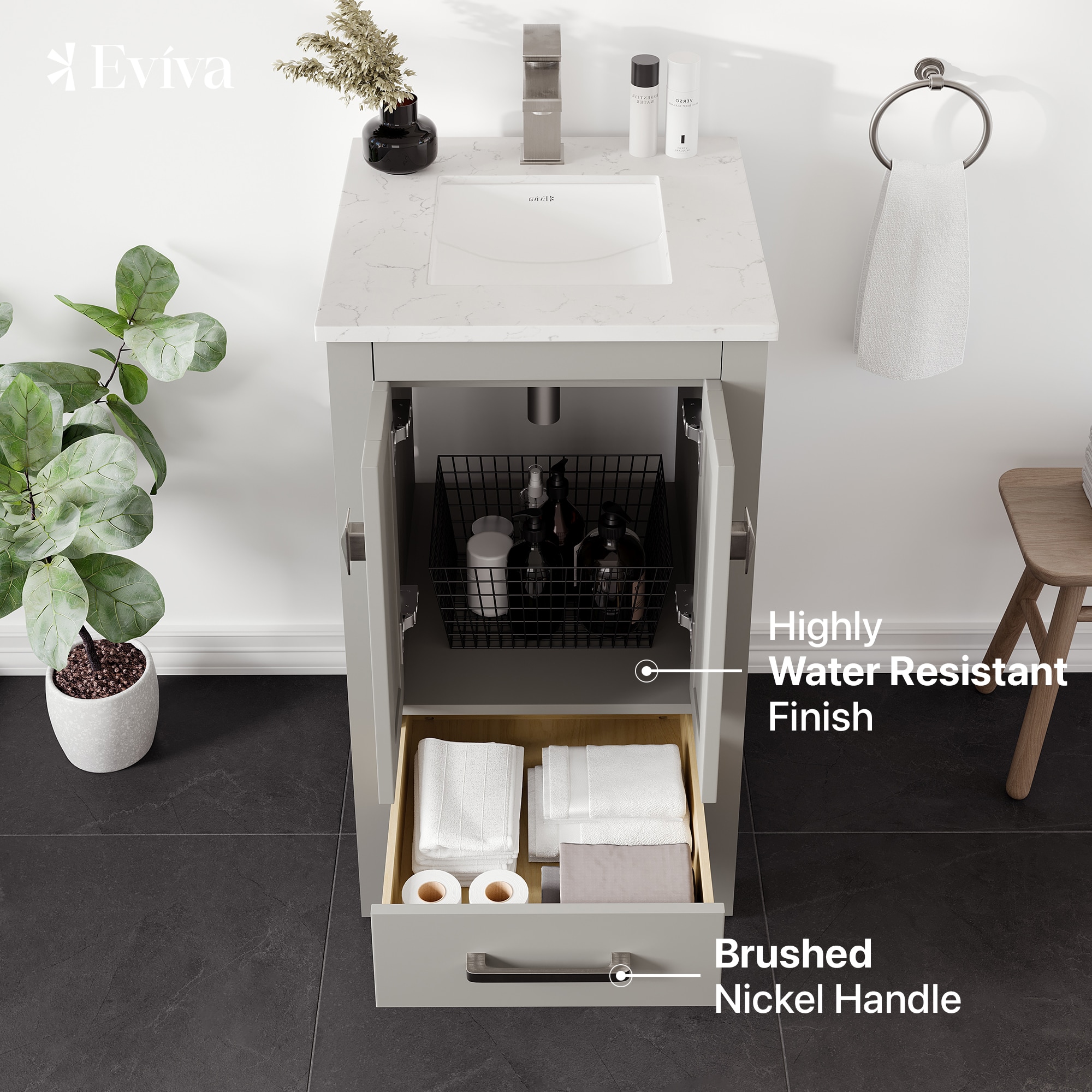 Eviva TVN414-20X18GR-Q Bath-Vanity-Combo - View #3