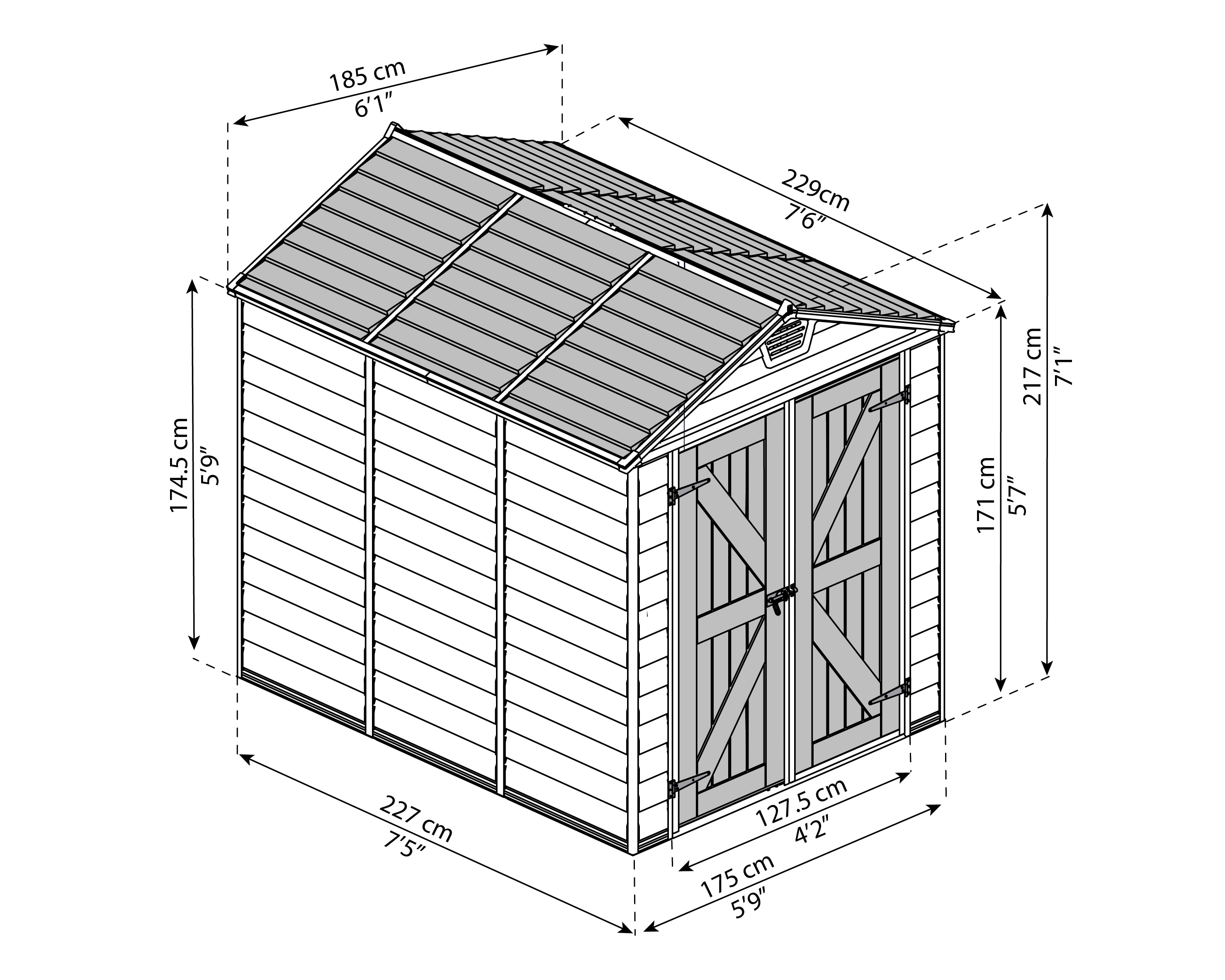 Canopia by Palram 703389 Vinyl-Resin-Storage-Buildings - View #3