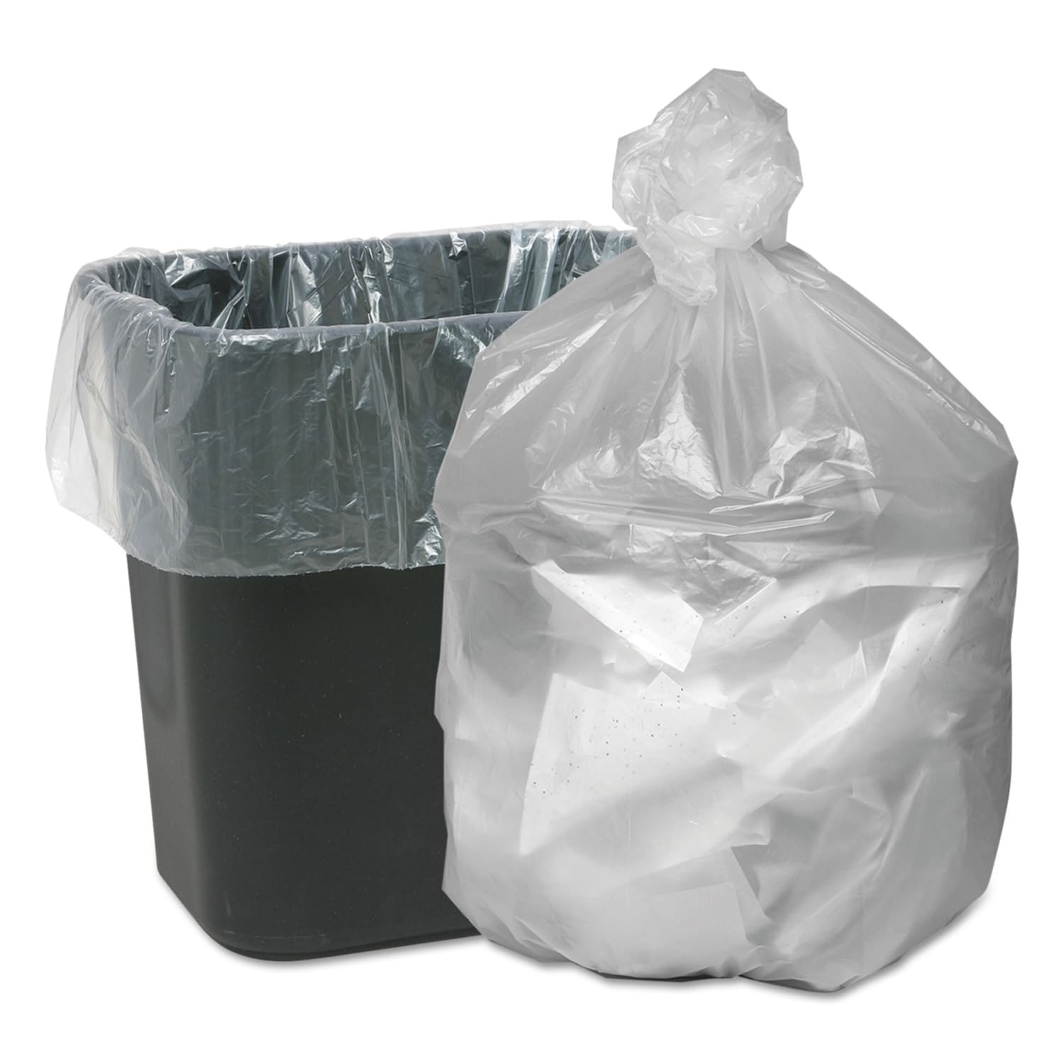 10 Gal. Clear Waste Liner Trash Bags (250-Count)