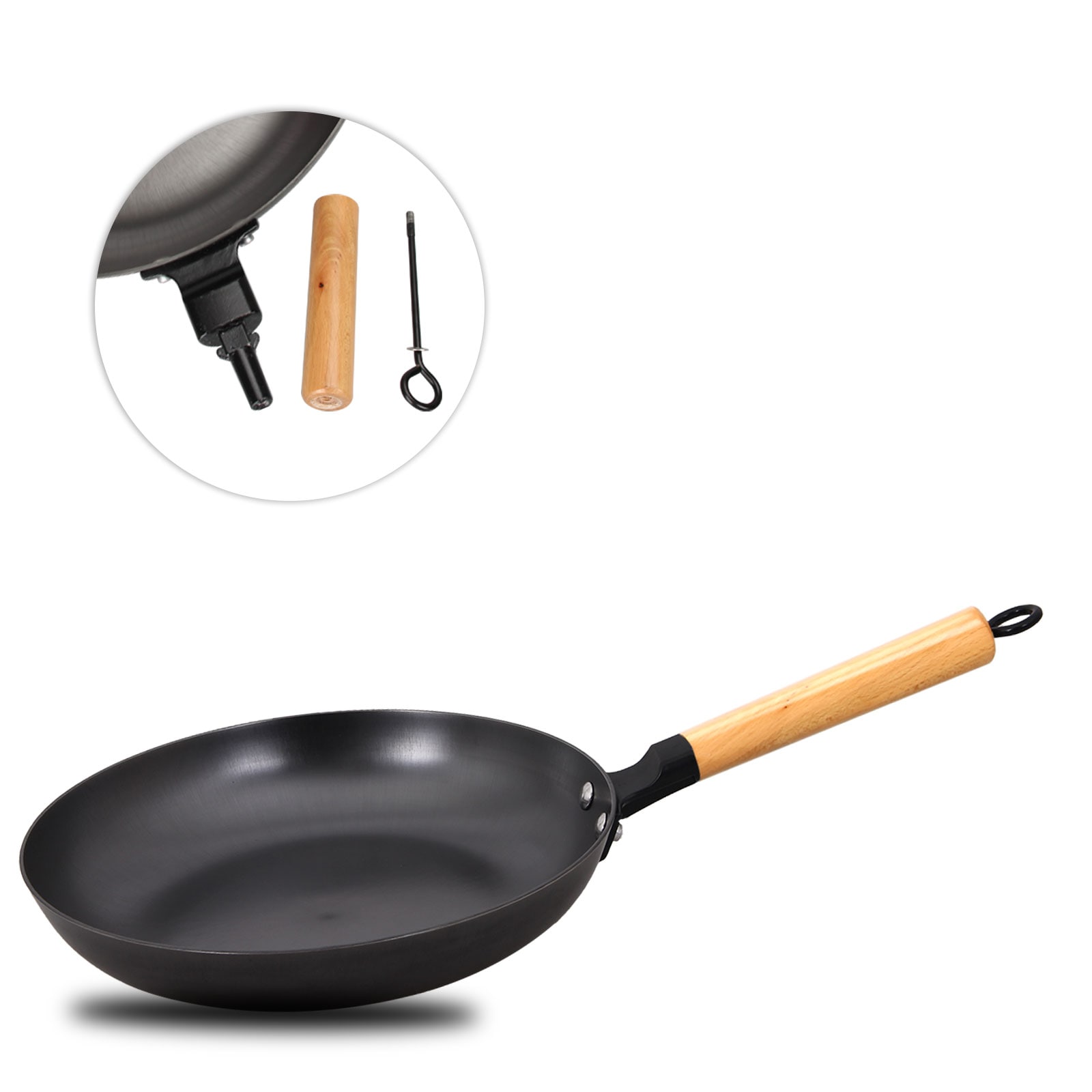LTMATE LSNR-08-BLK 8-in Cast iron Cooking pan