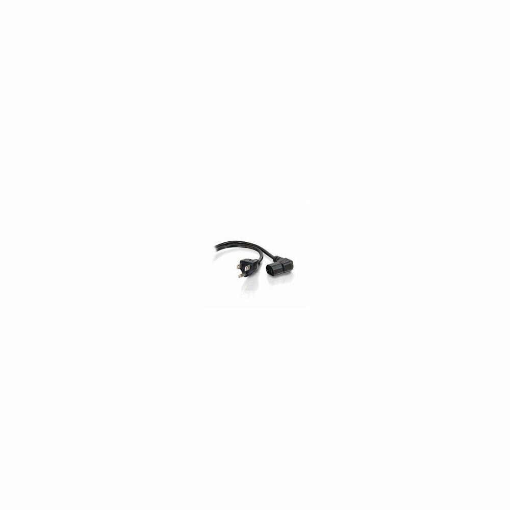 FastTrack ZX9CTG6960 12ft 18 AWG Universal Right Angle Power Cord IEC320C13R to NEMA 5-15P