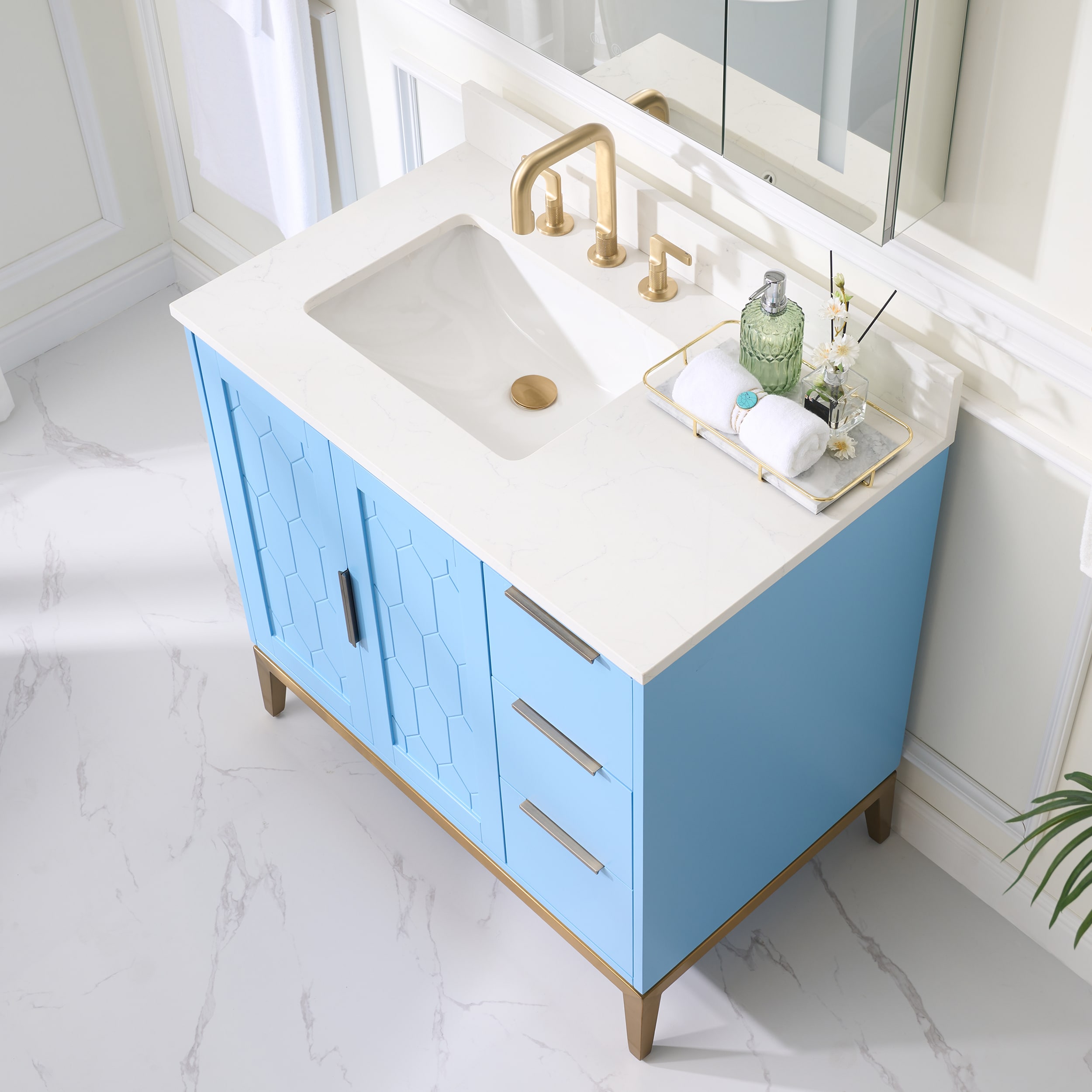 WELLFOR ALISON36QZ-LB Bath-Vanity-Combo - View #5