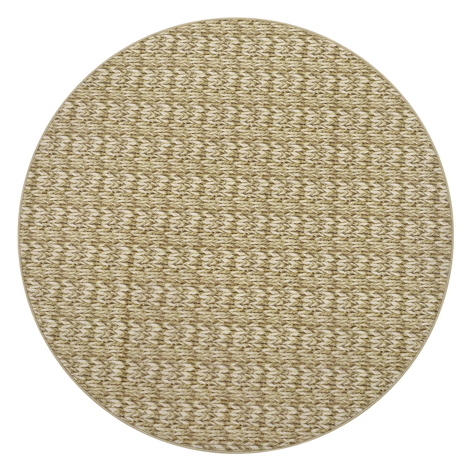 Qeetex SUNNY-PHO-344TT3YW 4 x 4 ft Polyester Brown Round Soft Non Slip Modern Soild Living Room Bedroom Dining Room Machine Washable Area Rug