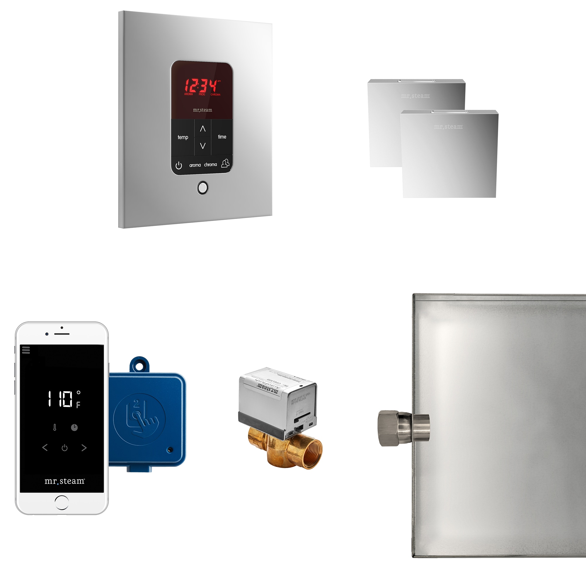 Mr. Steam MSBUTLERXSQ-PC 120-Watt Polished Chrome Steam generator control kit