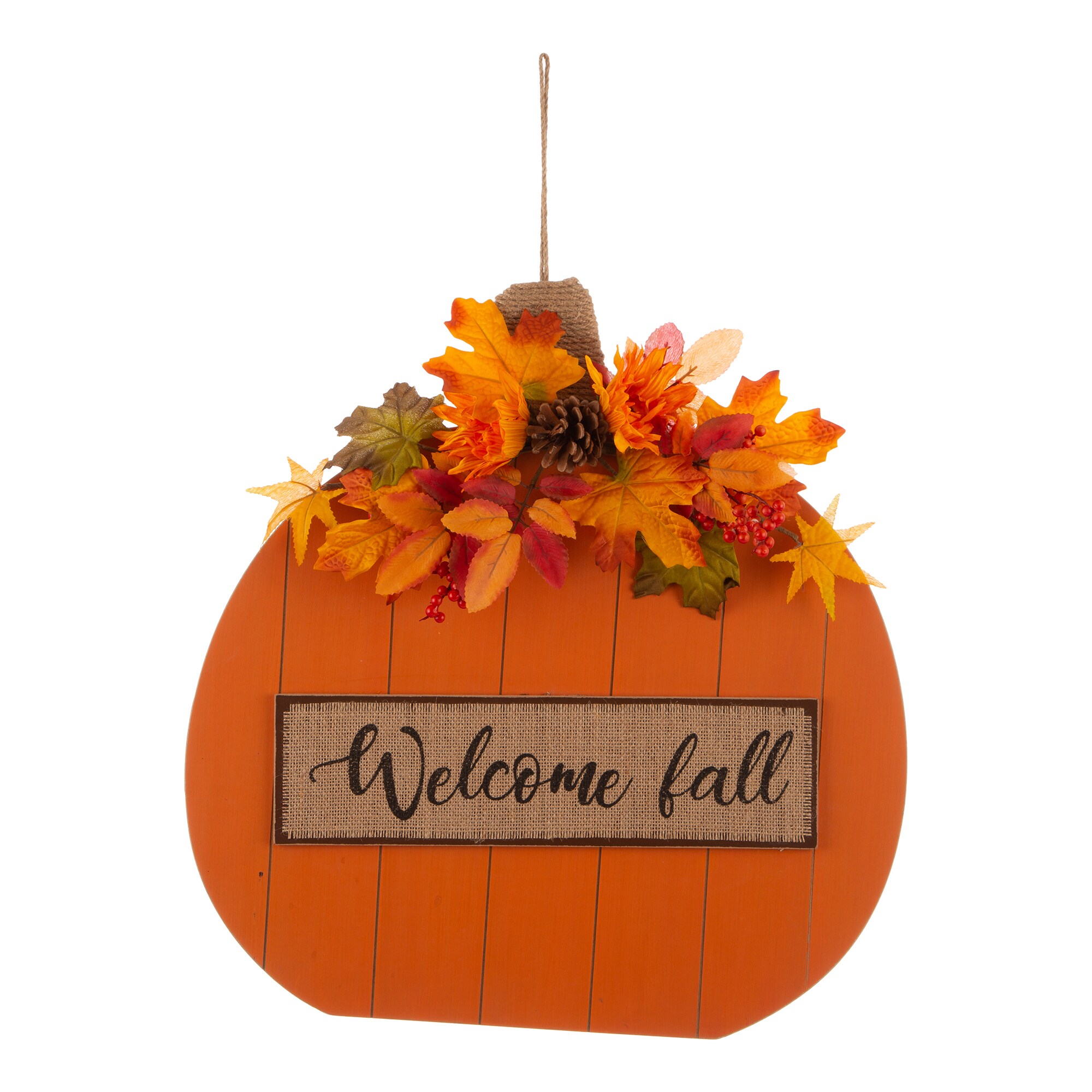 Glitzhome 2005500022 20.28-Inches Pumpkin Hanging decoration
