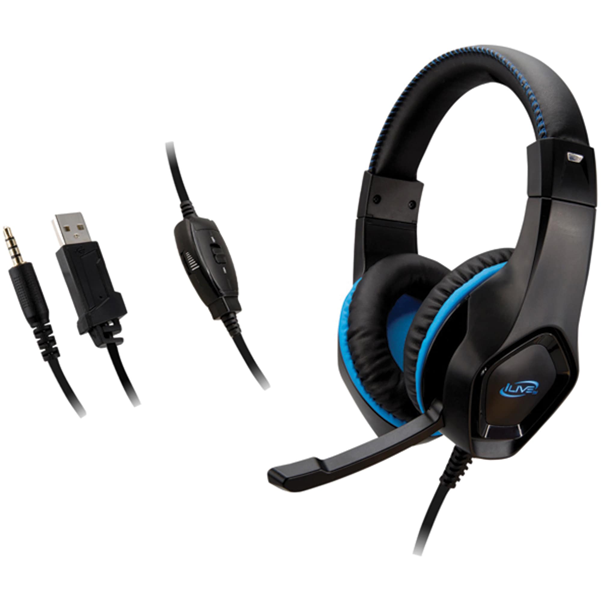 Supersonic IQ-460G Gaming Headphones Blue Plastic Gaming Headset Stereo  Hi-Fi Speaker in the Video Gaming Accessories department at