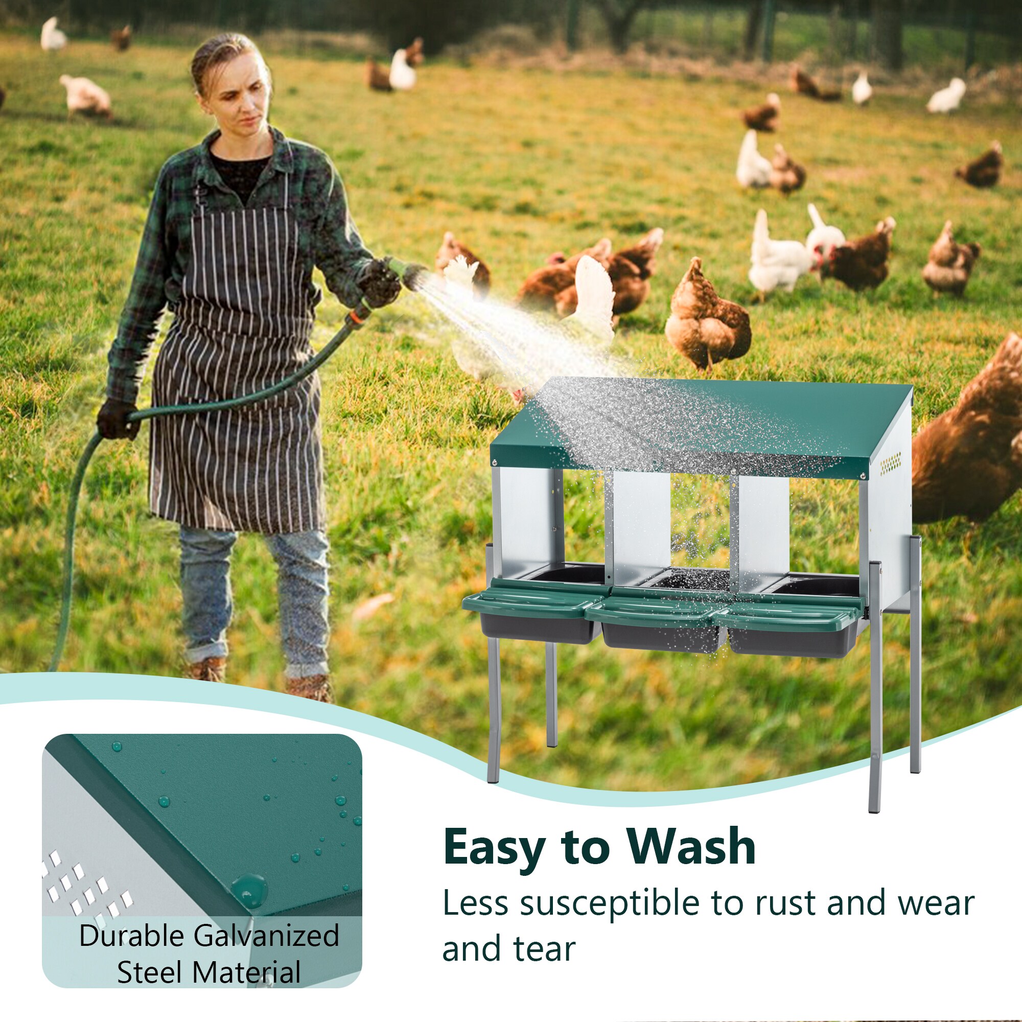 LIVIZA GIG-PS030GR Chicken-Coops-Rabbit-Hutches - View #5