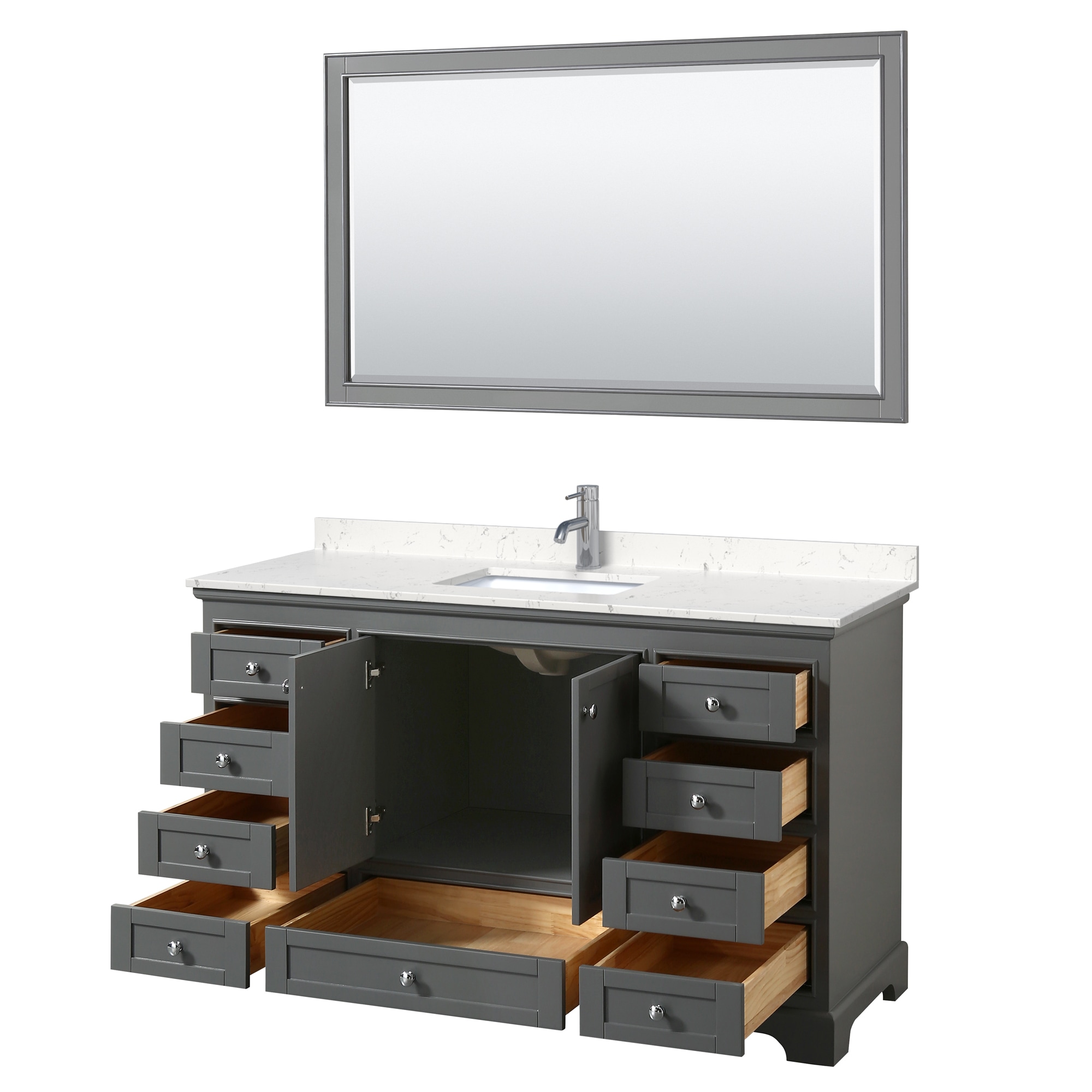 Wyndham Collection WCS202060SKGC2UNSM58 Bath-Vanity-Combo - View #2