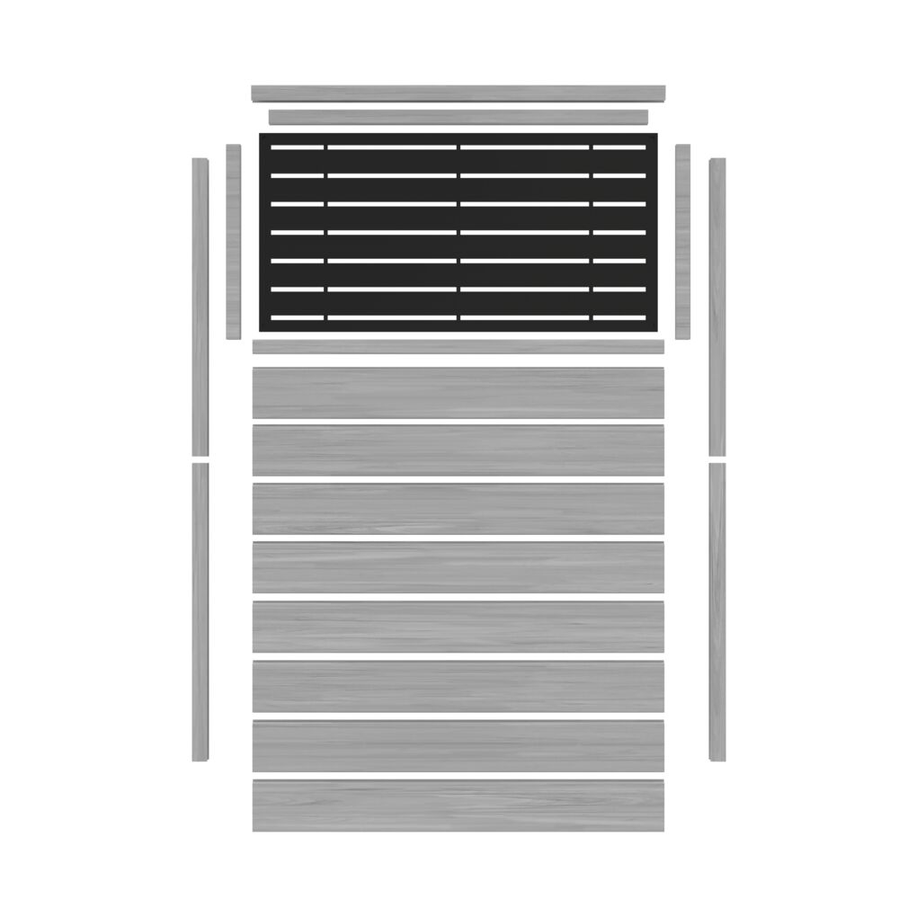 CATALYST 6-ft H x 4-ft W Coastal Cedar Vinyl Flat-top Fence panel