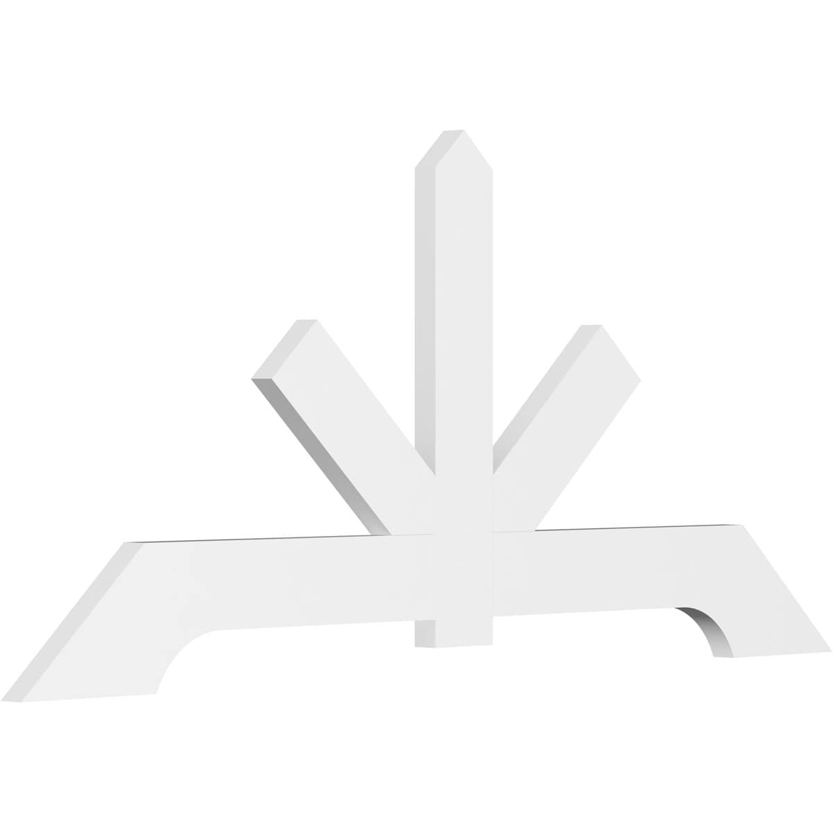 Ekena Millwork GBP084X39X0206VAN00 Vanguard White PVC Gable bracket