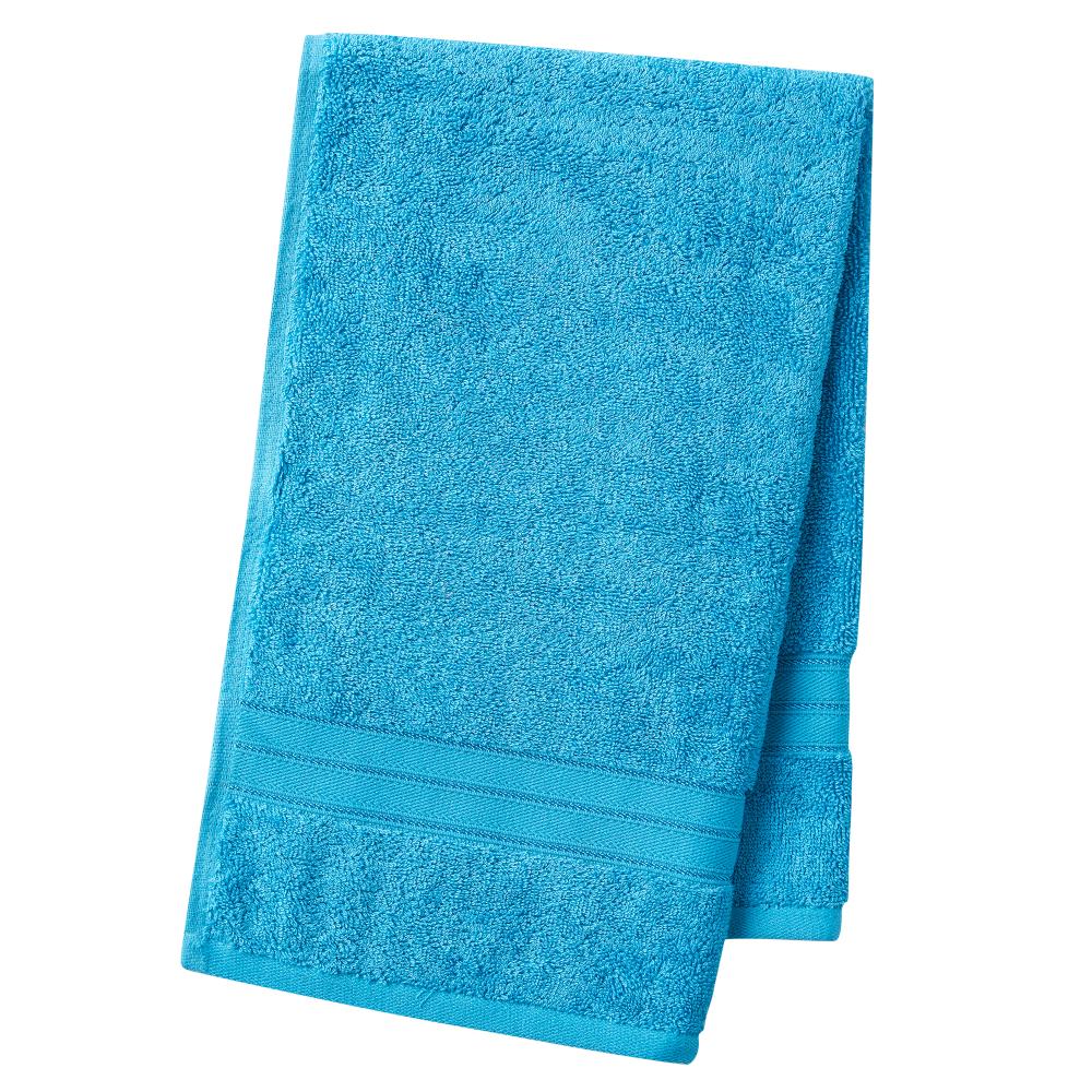 Cannon Peacock Blue Cotton Hand Towel (Harbor) in the Bathroom