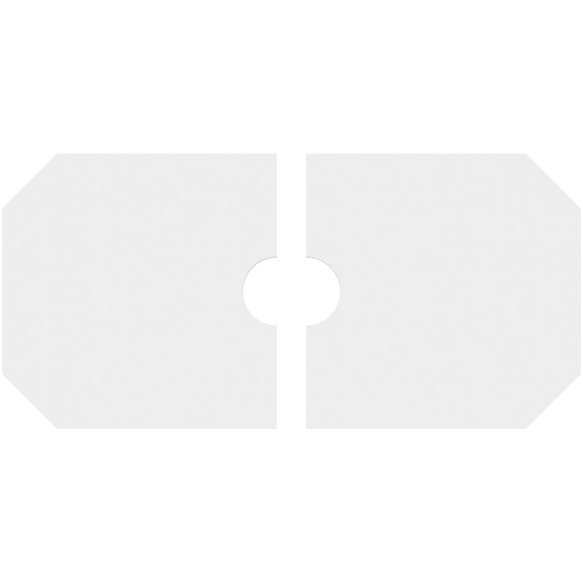24" White PVC Contemporary Split Ceiling Medallion