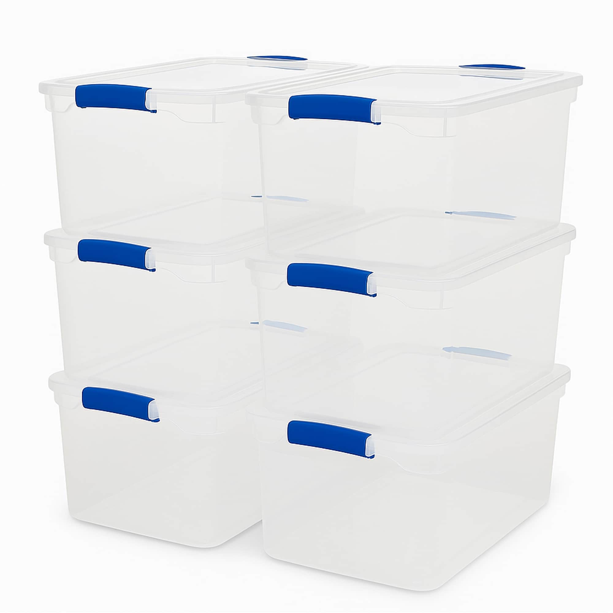 Homz Products Homz 66 Quart Heavy Duty Modular Stackable Storage ...