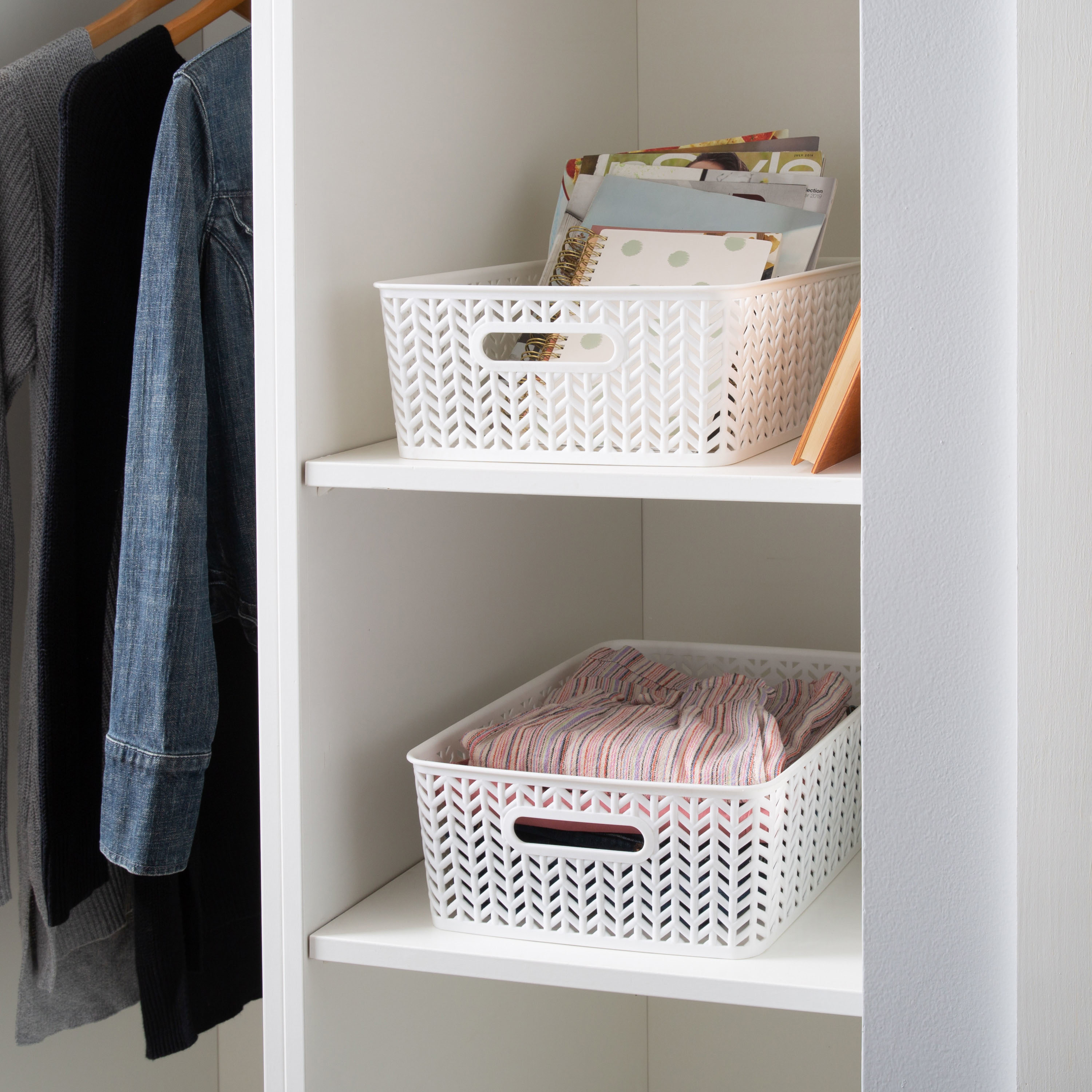 Simplify 25174-WHT-2PK Bins-Baskets - View #4