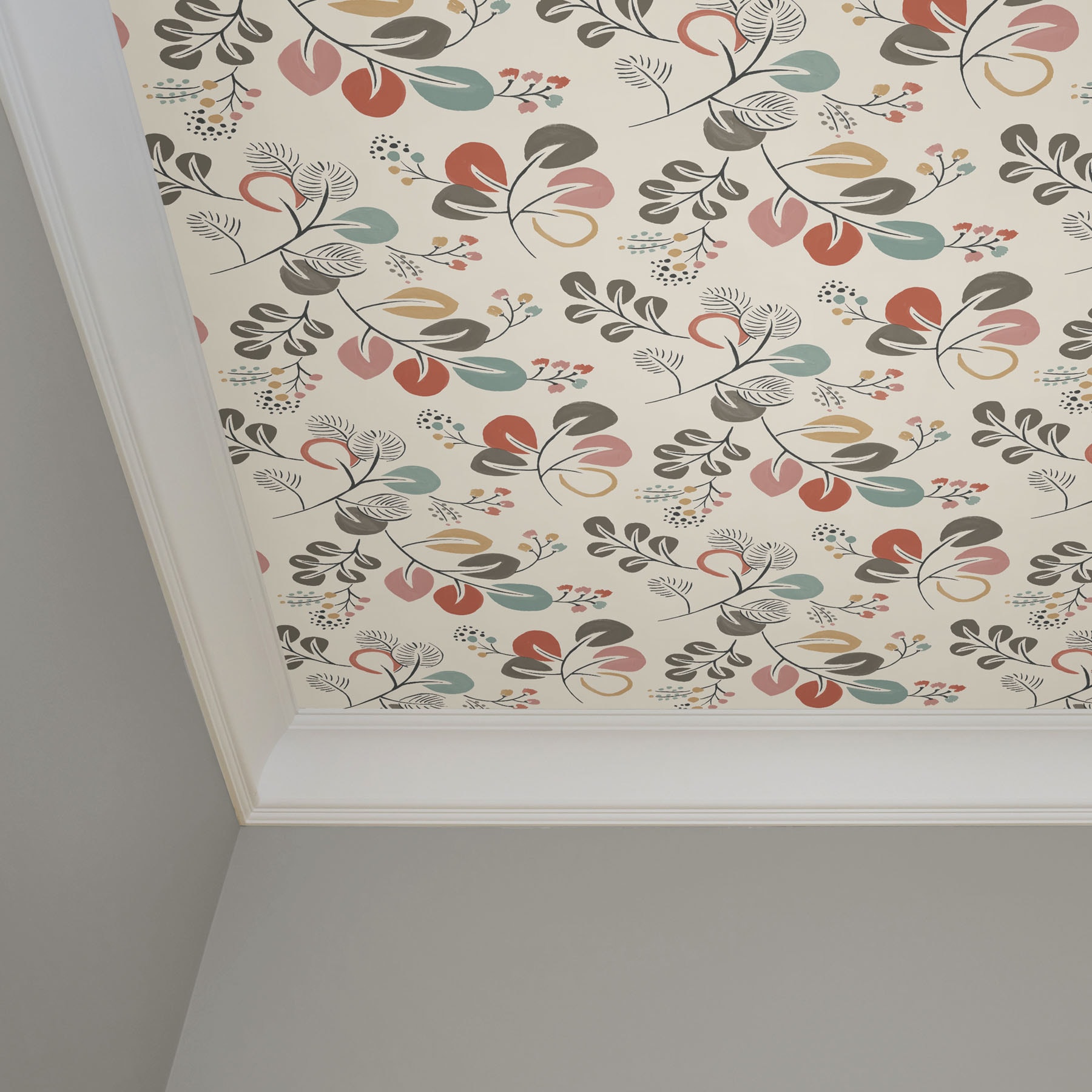 Astrilde Multicolor Botanical Peel and Stick Wallpaper