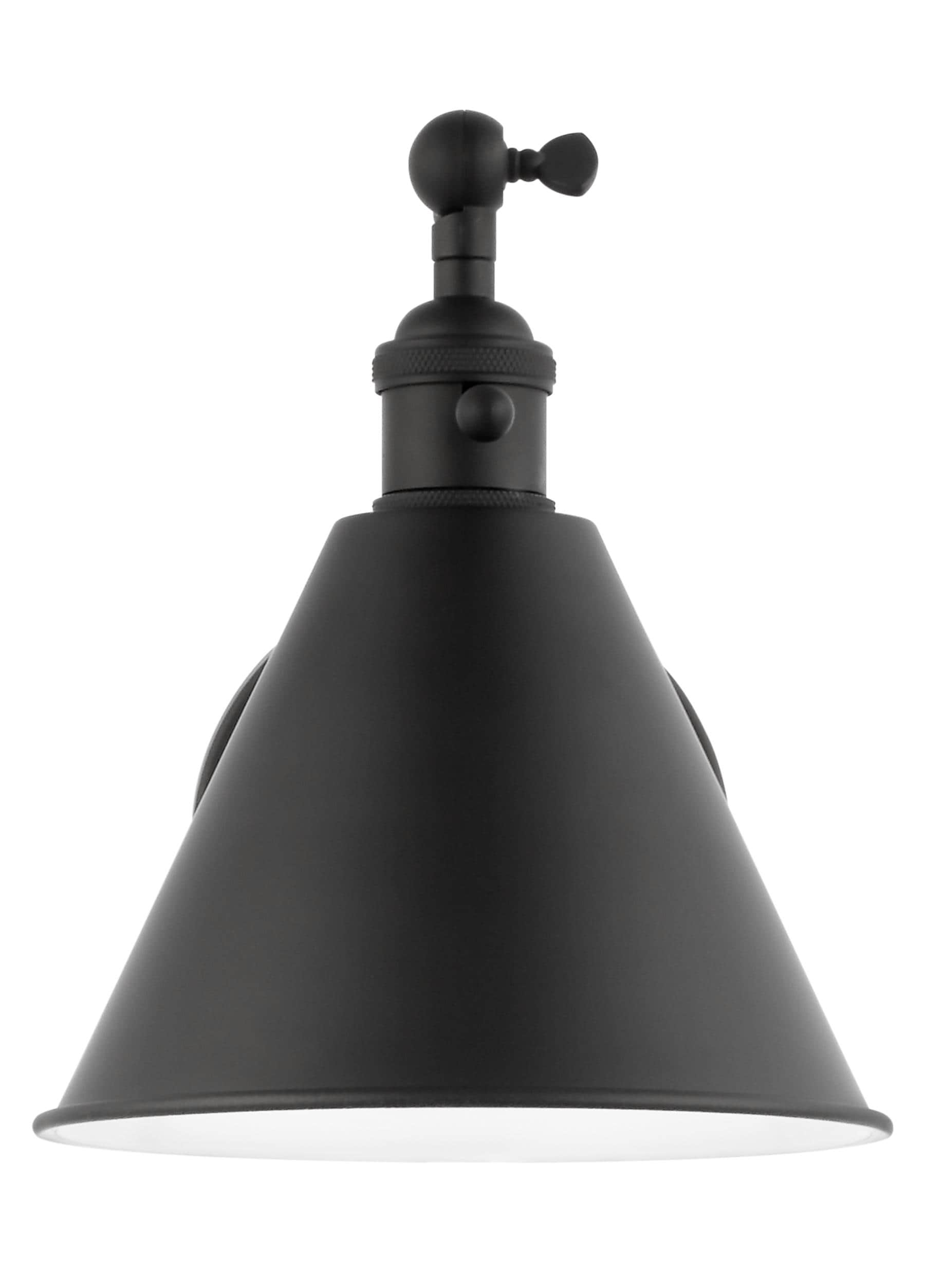 Generation Lighting 4198101EN3-112 Salem 7-in W 1 -Light Black Transitional Wall Sconce ENERGY STAR Certified