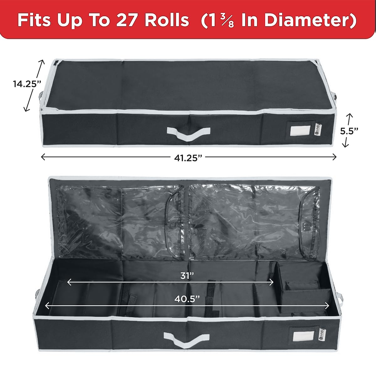 HoldN’ Storage 450441000-BW Wrapping-Paper-Storage - View #3