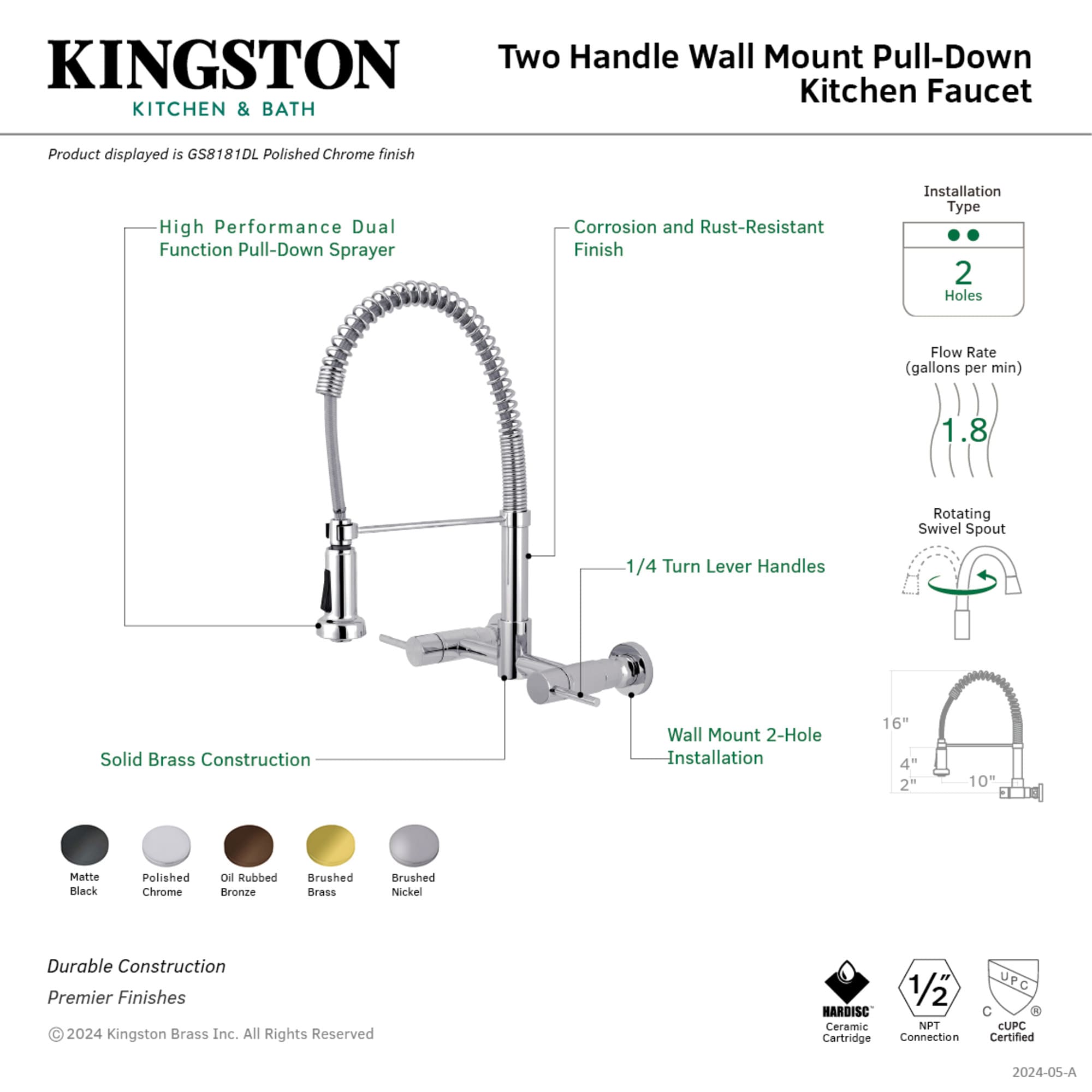 Kingston Brass WLGS8188DL Kitchen-Faucets - View #3