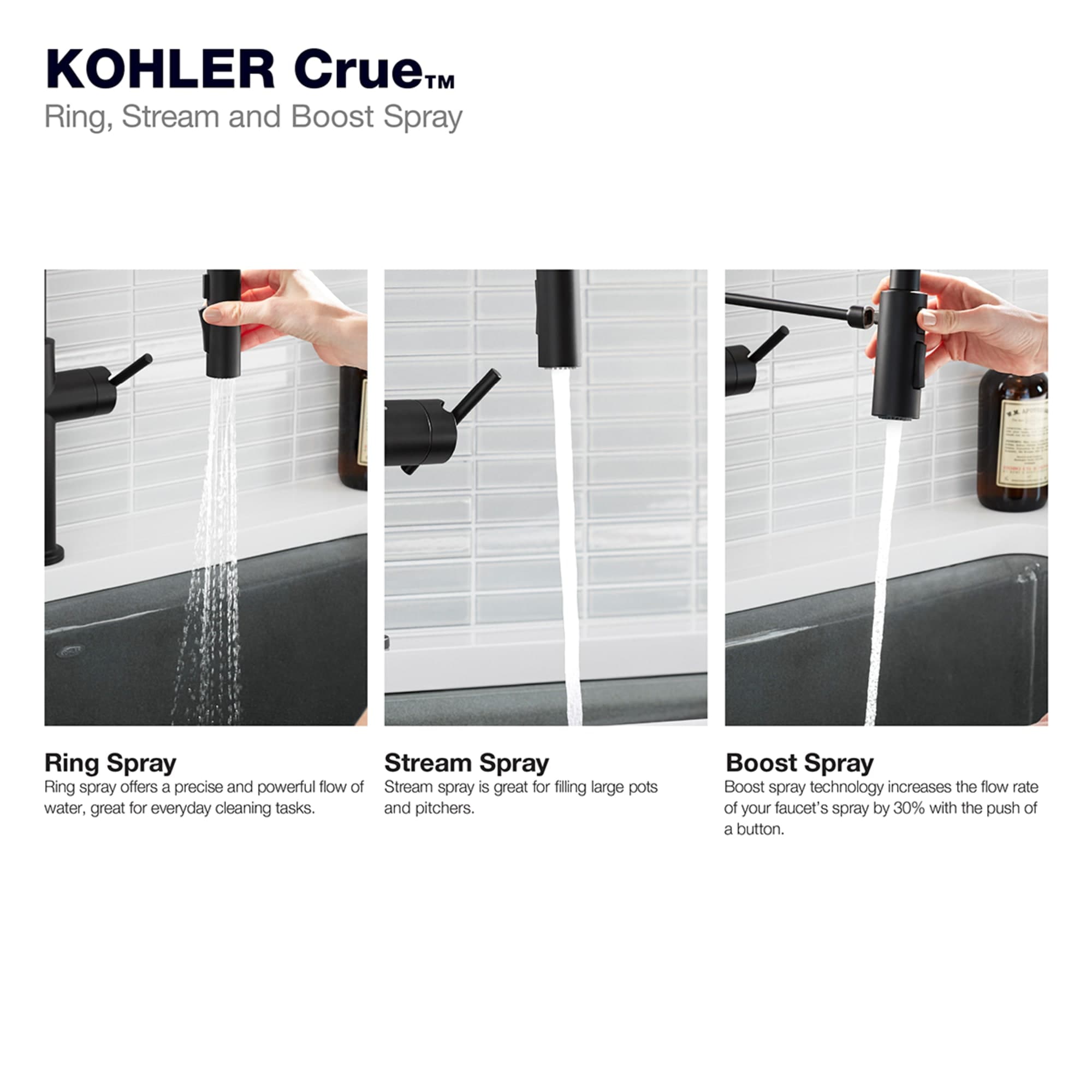 Kohler Crue Vibrant Brushed Moderne Brass Single Handle Touchless Pull Down Kitchen Faucet With 7654