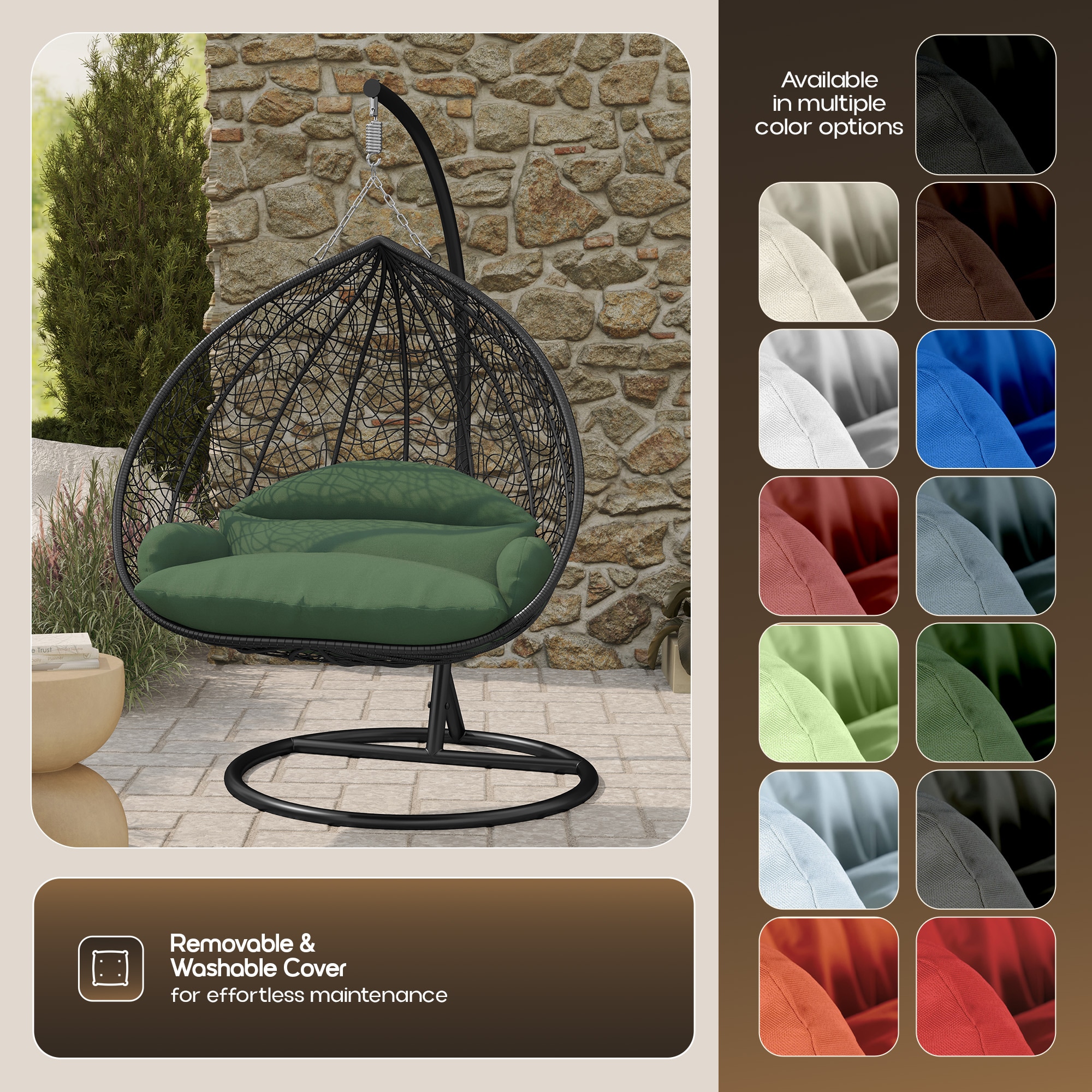 Leisuremod RSCBL-57DG Patio-Chairs - View #4