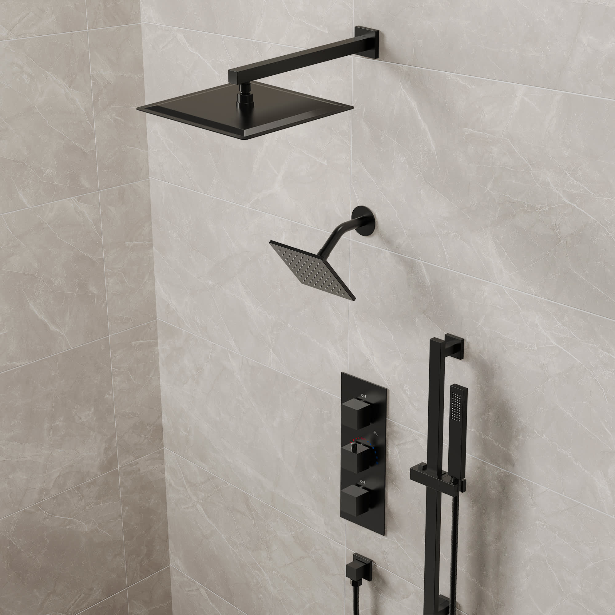 EVERSTEIN SFS-1016A-BK12 Showerhead-Bar-Panels - View #15