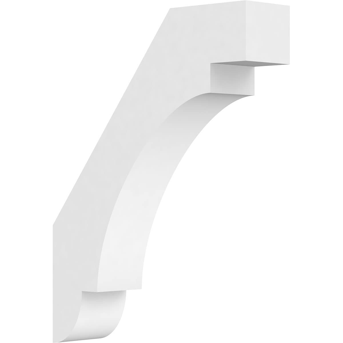 Ekena Millwork BRCP03X14X18ASP 3-in x 14-in x 18-in Unfinished PVC Standard Aspen Knee Brace