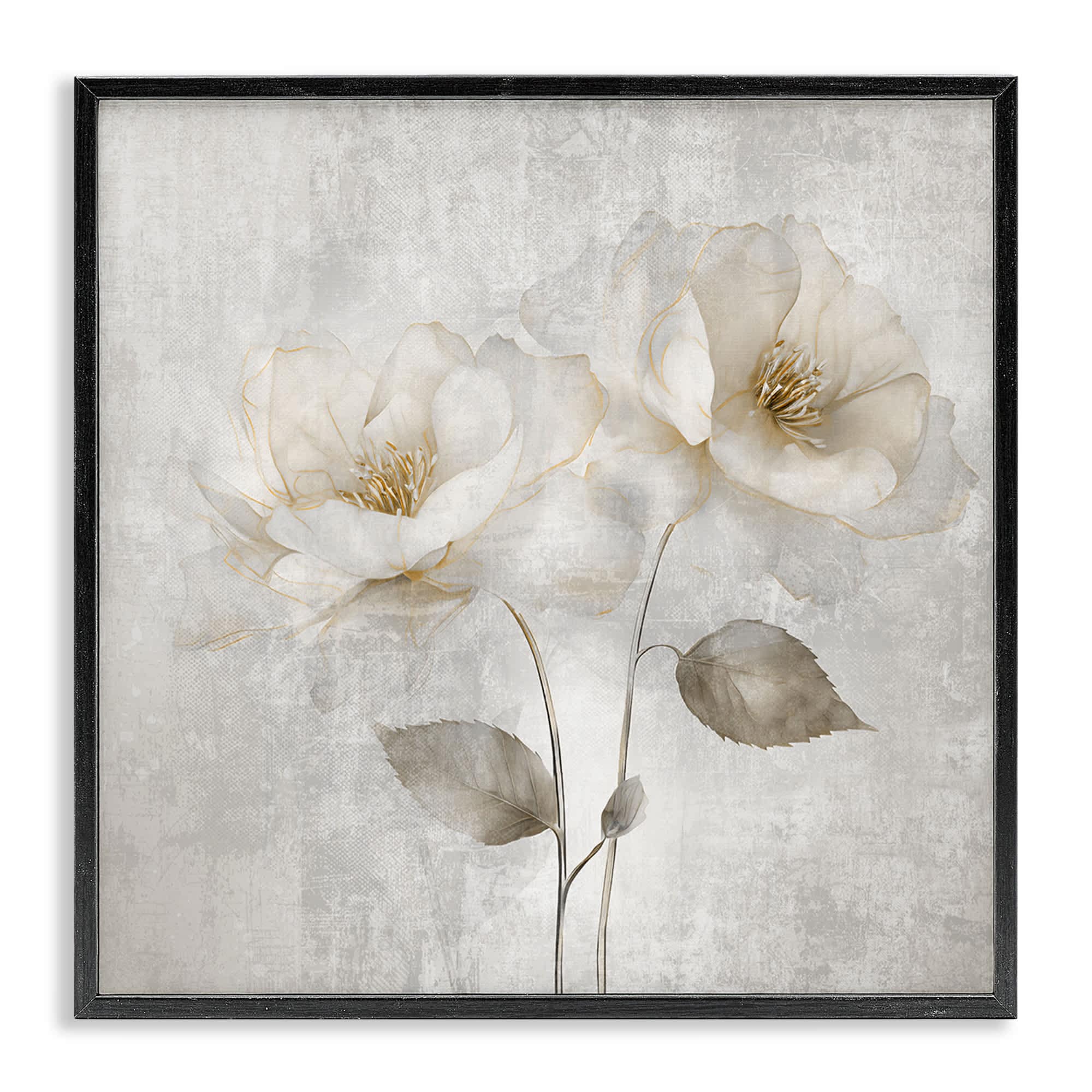 Stupell Industries BS-285-FR-12X12 Blooming Roses Bunch Black Framed Giclee Art By Irene Weisz 12 x 12