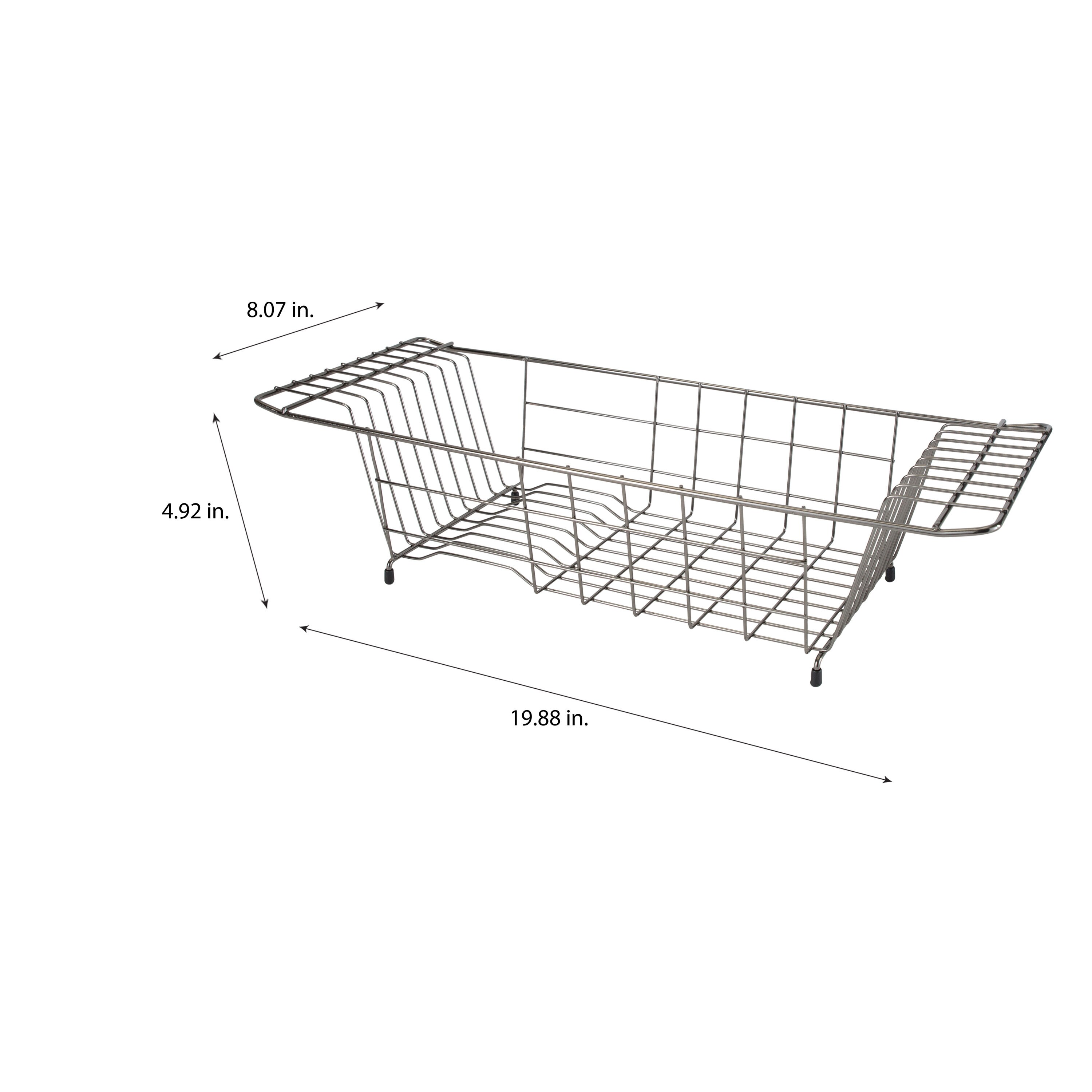 Kitchen Details 1.25-in W x 20-in L x 5-in H Metal Dish Rack in the Dish  Racks & Trays department at