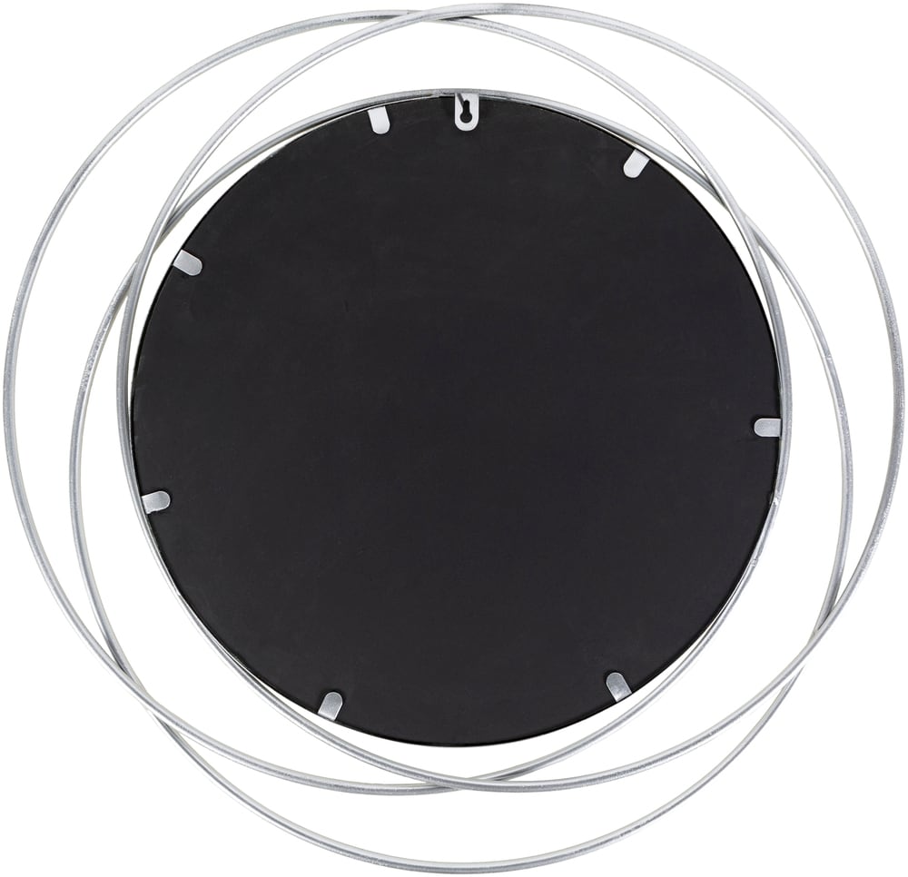 Sleek Rectangular Wood & Silver Dixie Accent Mirror
