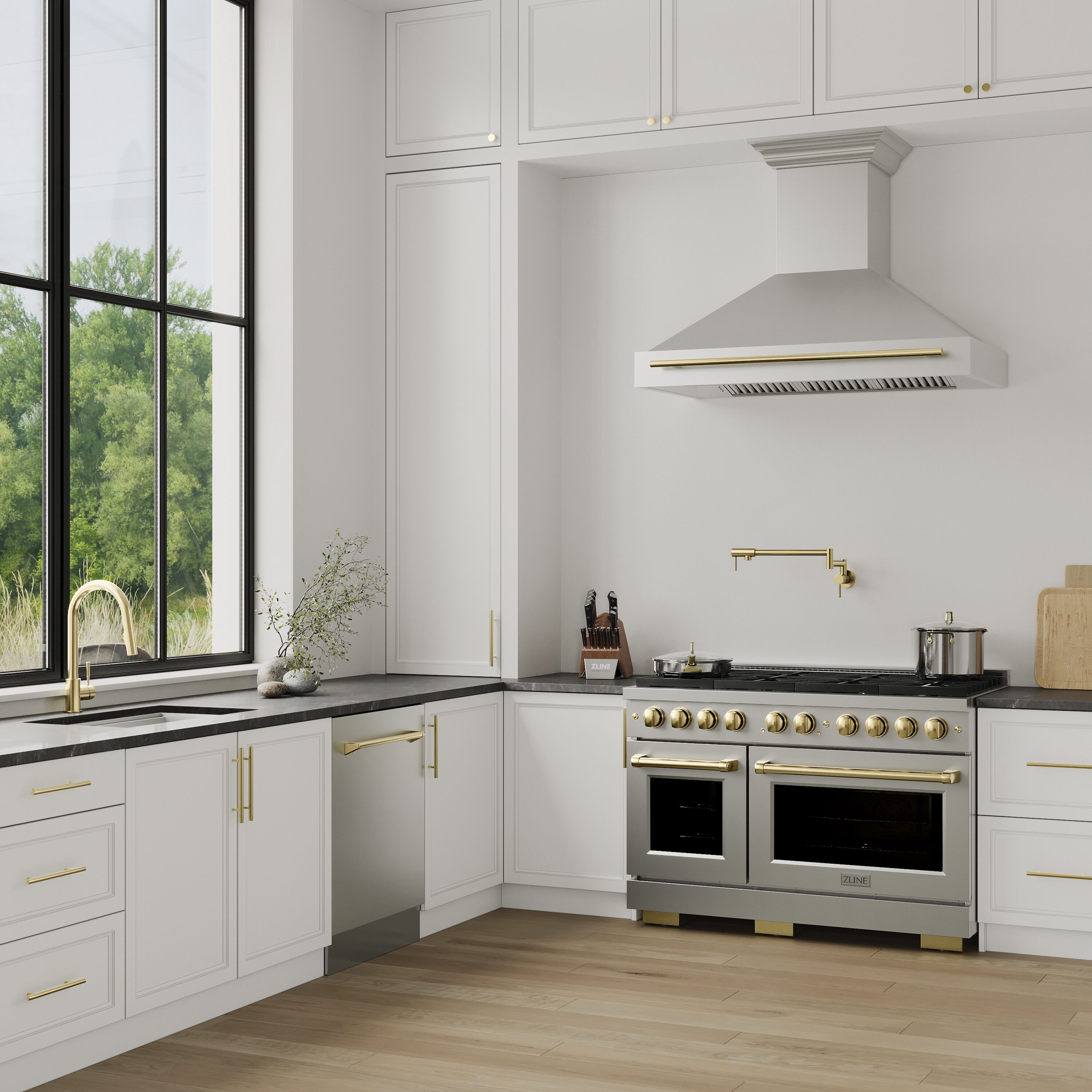 ZLINE KITCHEN & BATH SDRZ-48-G Double-Dual-Fuel-Ranges - View #9