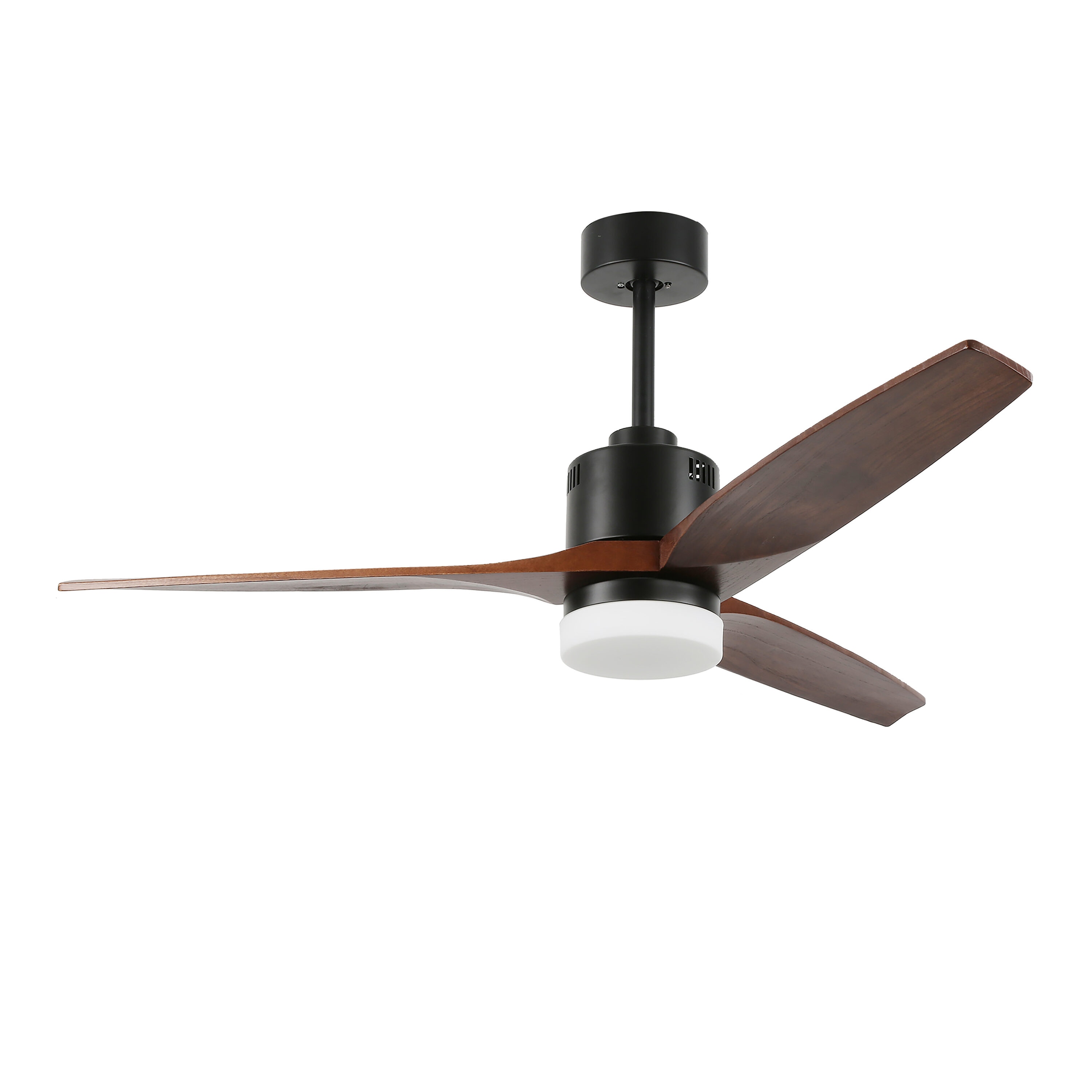 Bella Depot DC5208 52-in Color-Changing Integrated LED Black with Ceiling Fan With Light - Remote Included ( 3 -Blade )
