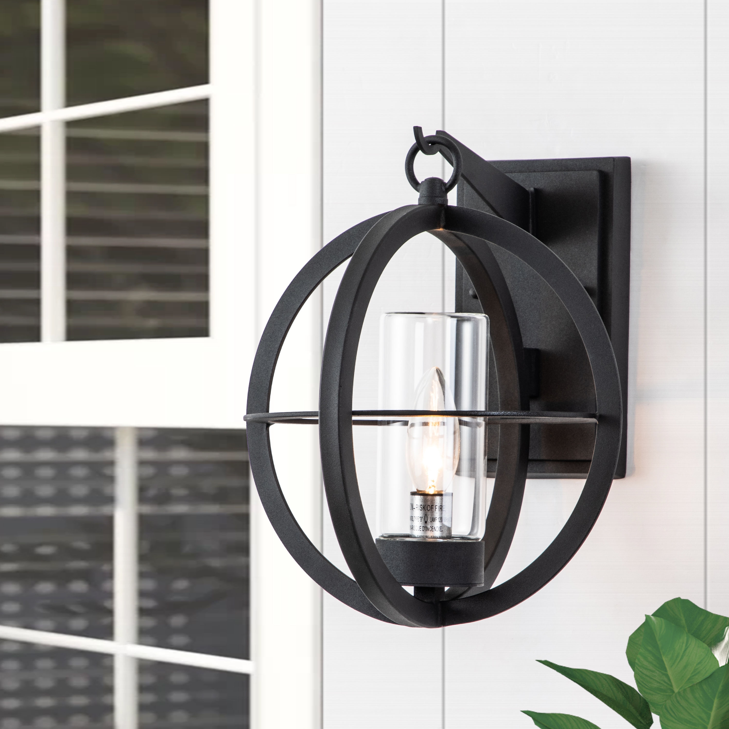 C Cattleya 1-Light 11.5-in H Matte Black Led, Outdoor Wall Light In The ...