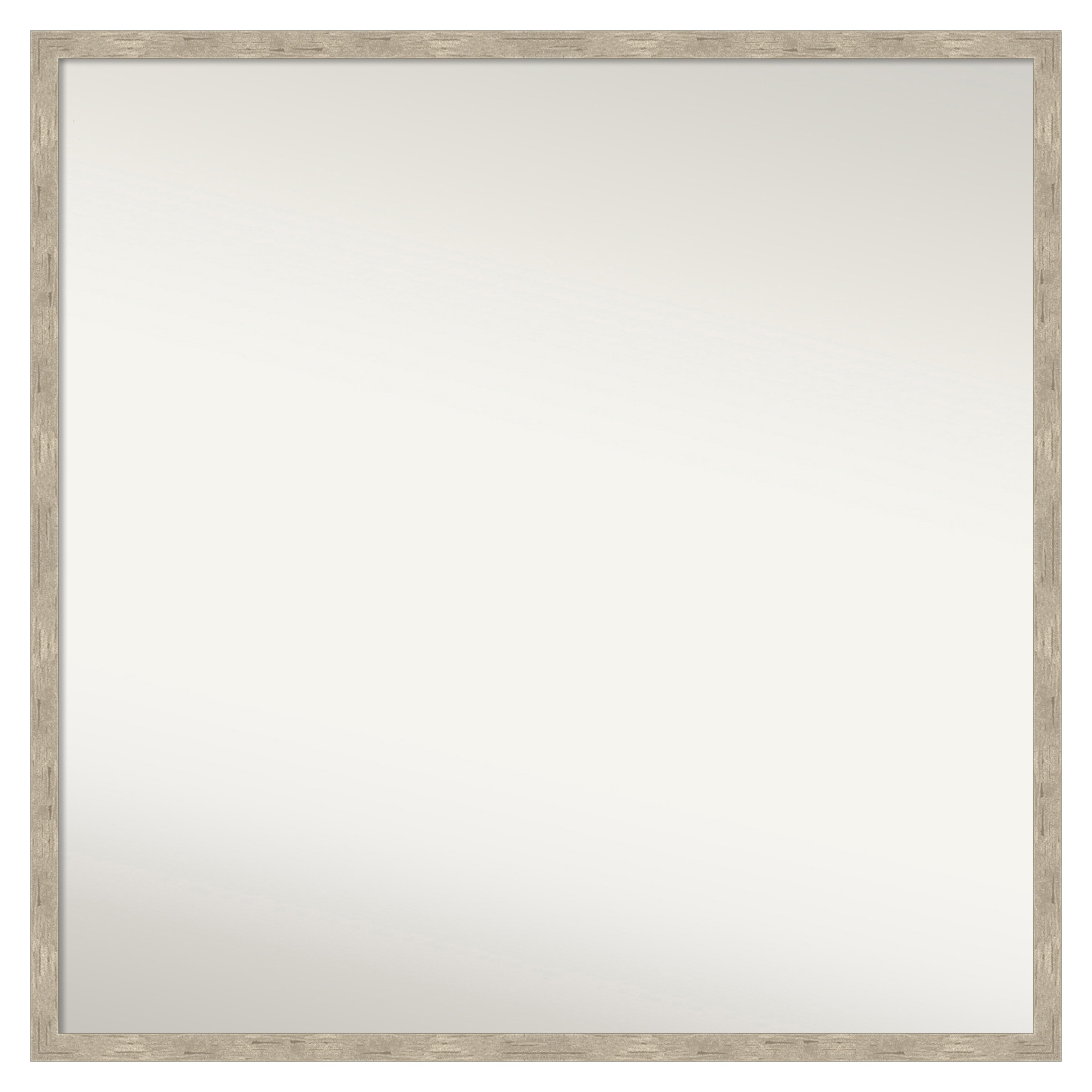 Amanti Art A17008100724 Imprint Pewter Frame 27-Inches W x 27-Inches H Square Salon Scoop Silver Framed Vanity Mirror