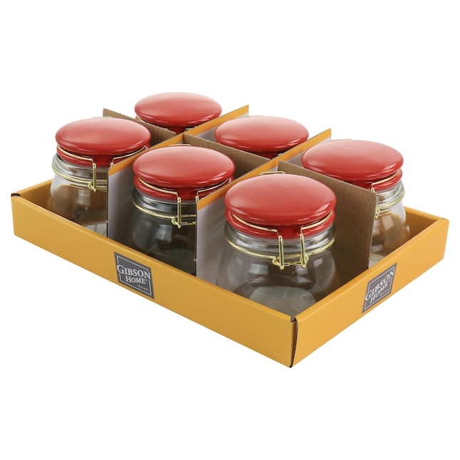 Gibson Home 6-Pack 5-oz Glass Reusable Jar Set with Lid in the Food Storage  Containers department at