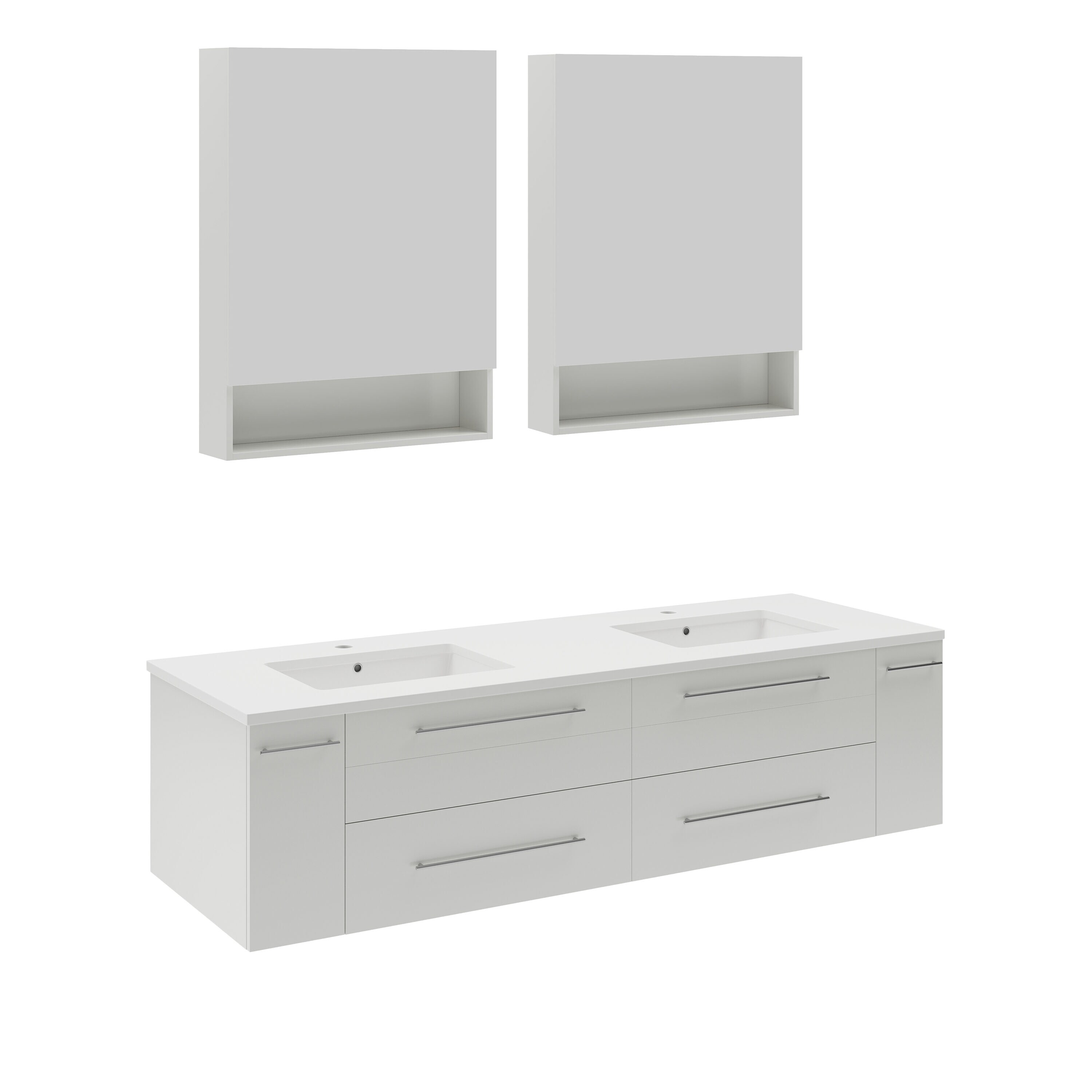 Fresca FVN6160WH-UNS-D Bath-Vanity-Combo - View #2