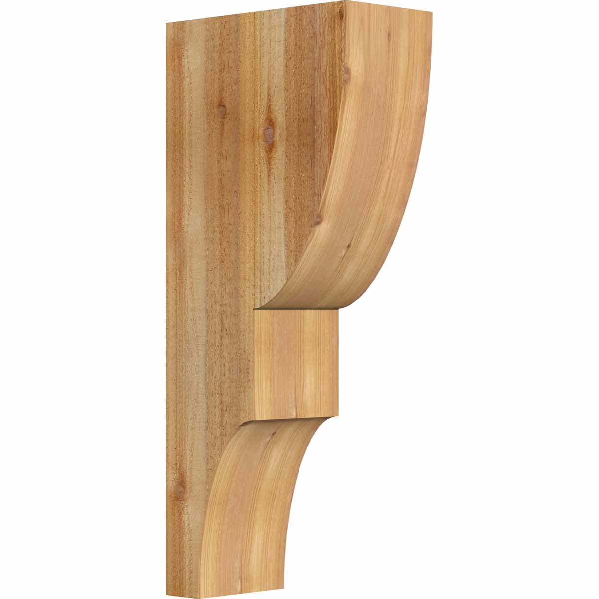 Ekena Millwork COR06X12X28RID00RWR 6-in x 12-in x 28-in Ridgewood Unfinished Western red cedar Wood Paintable/Stainable Corbel