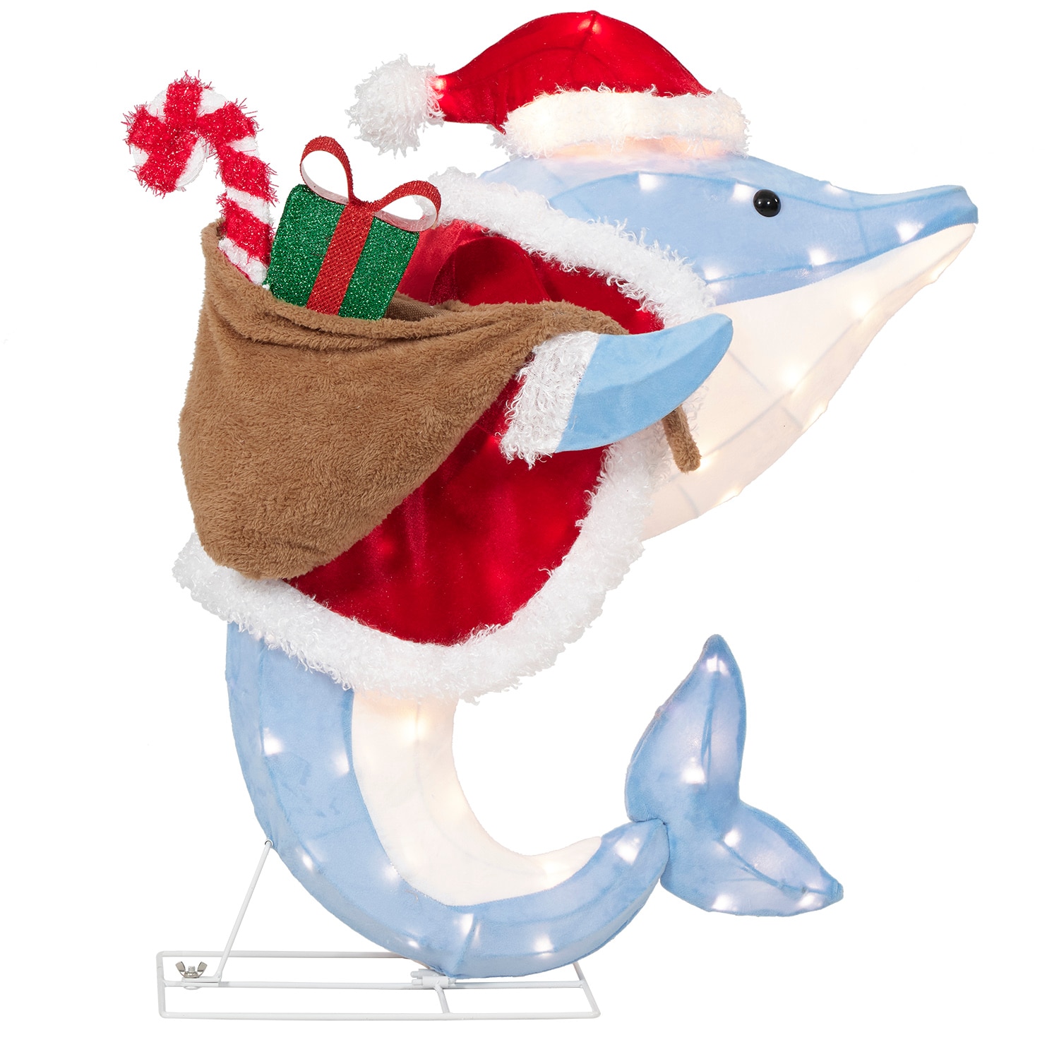 Holiday Living ES69-471L 30-Inches Freestanding Dolphin Light with Clear Incandescent Lights