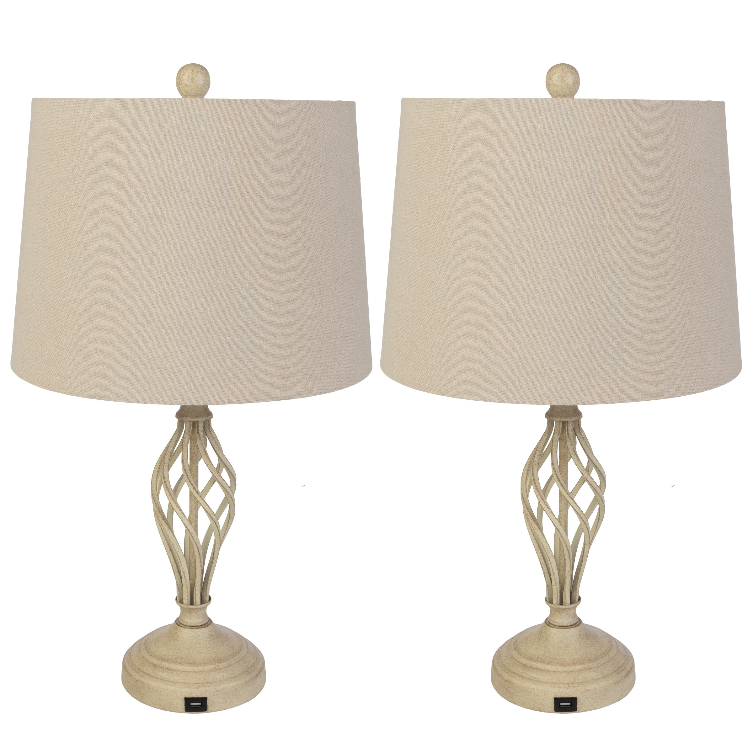 Lavish Home 72-LMPST2-26-USB Table-Lamps - View #2