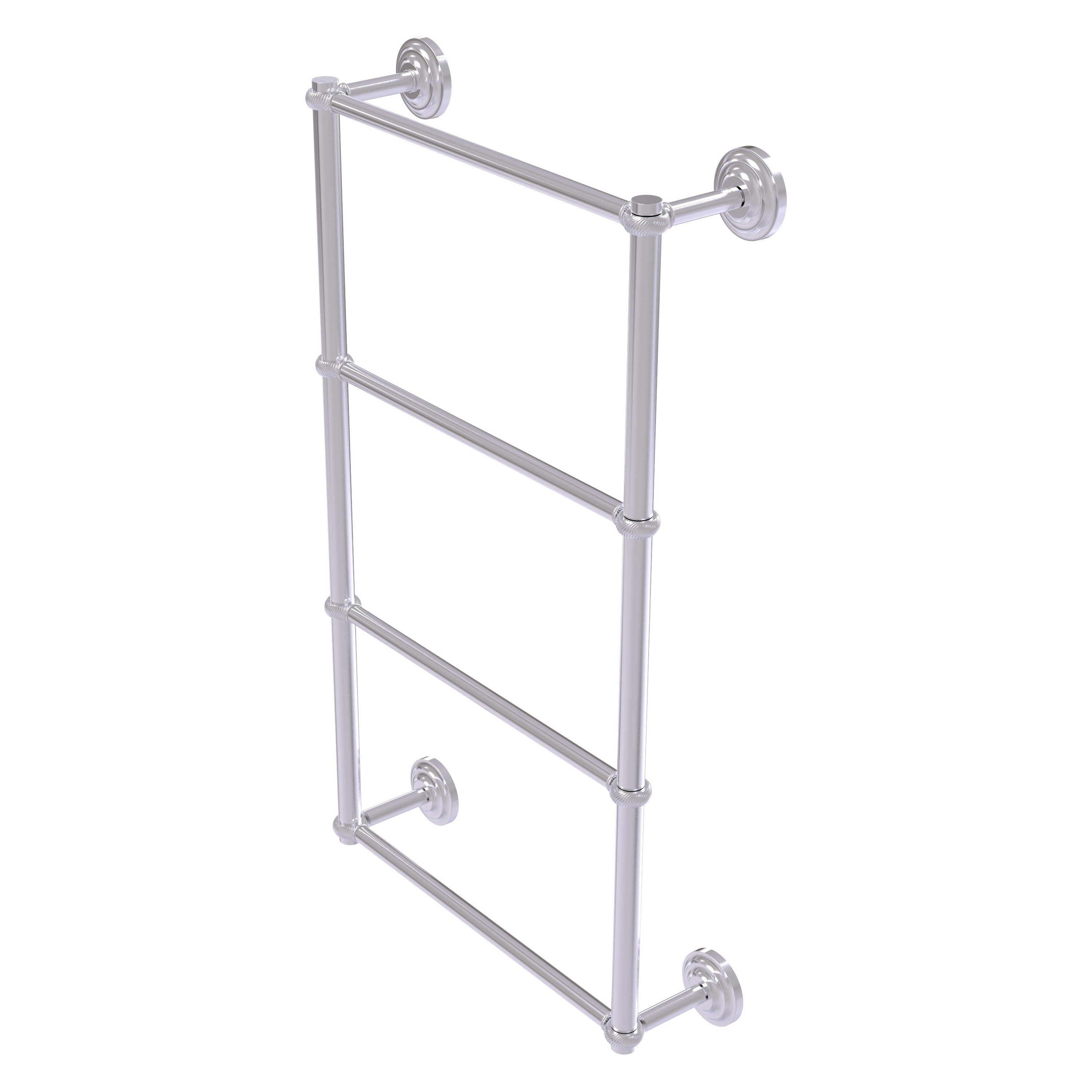 Allied Brass QN-28T-36-SCH Que New 36-in double Satin Chrome Wall mount 4-tier Towel Bar