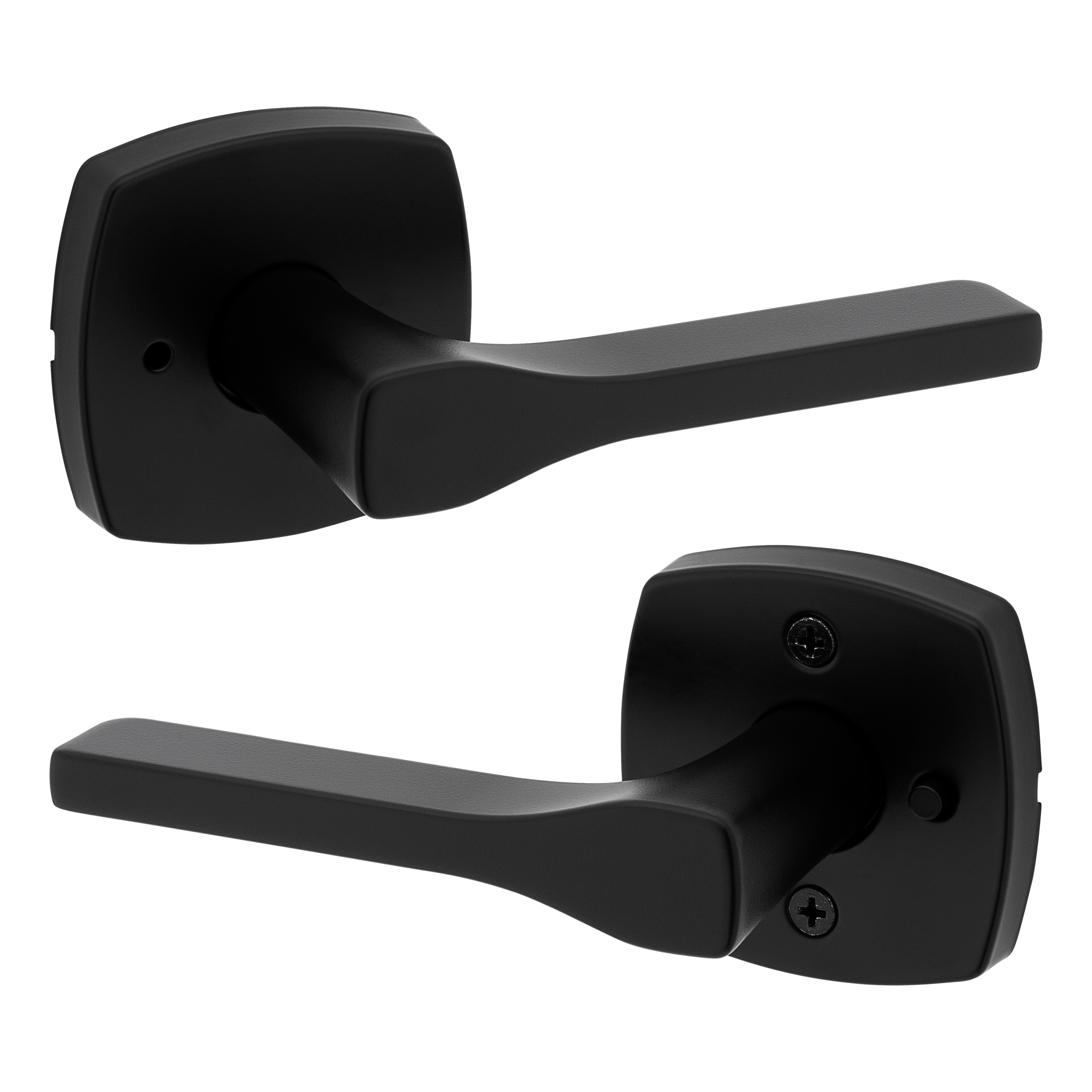 Kwikset 97300-955 Tripoli Matte Black Interior Bed/Bath Privacy Door Handle