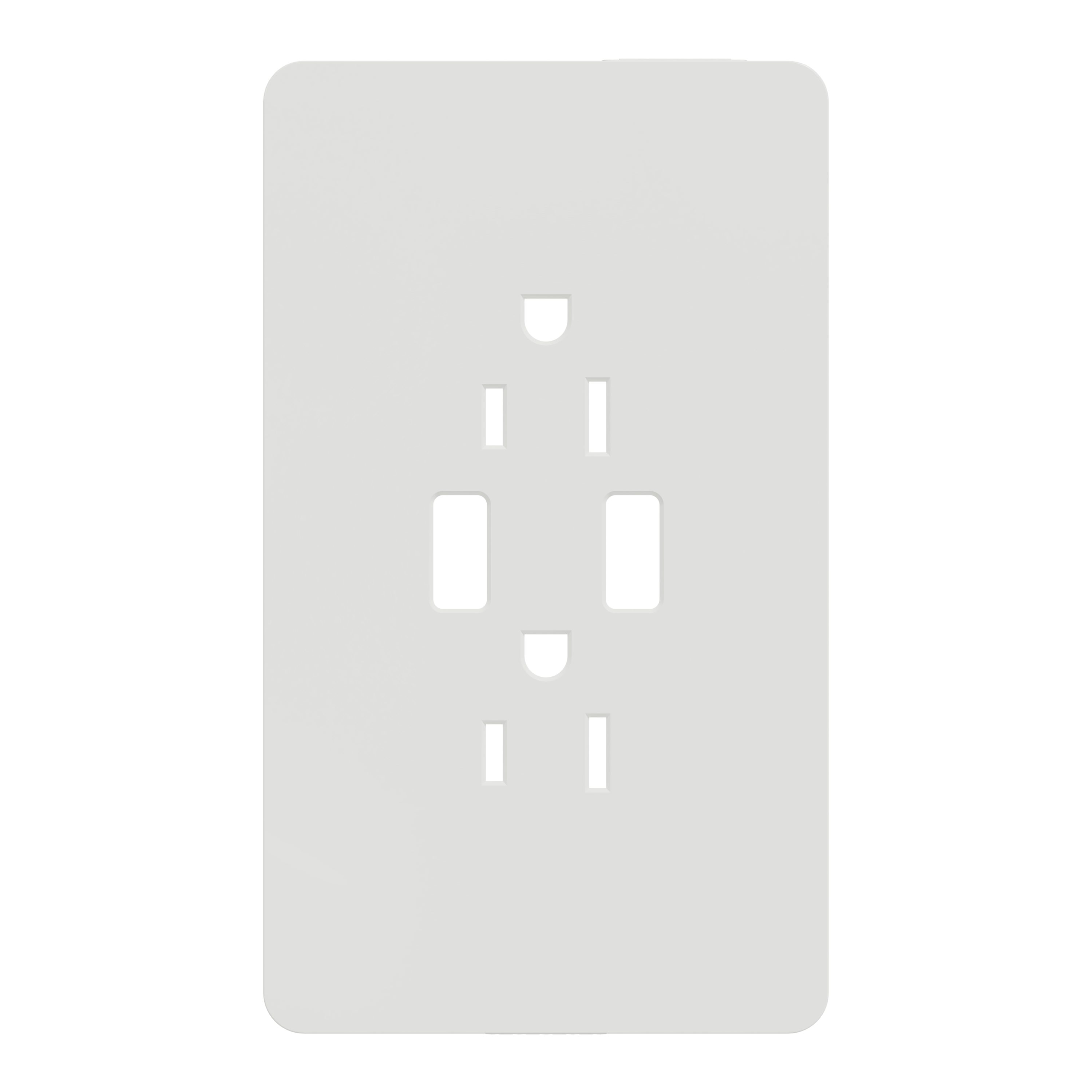 Square D SQWVS55141WH XD Series 1 -Gang Standard Size White Polycarbonate Indoor Screwless Cover plate Wall Plate