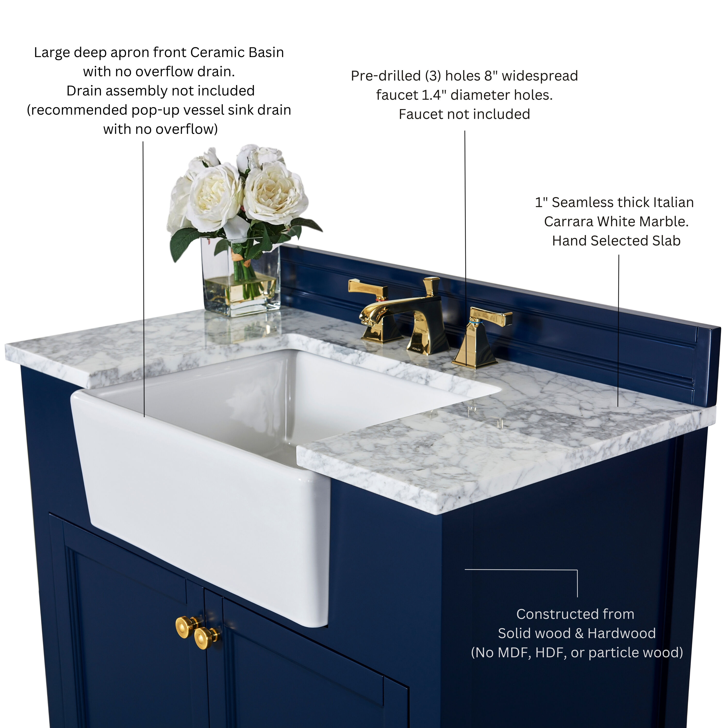 Ancerre Designs VTSADELINE36HBCWGD Bath-Vanity-Combo - View #4