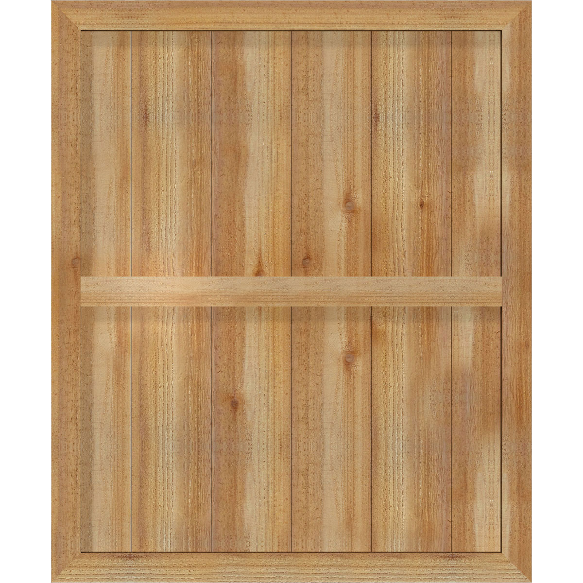 Ekena Millwork RBF06S32X039RWR 32.25-in W x 39-in H Unfinished Paintable/Stainable Board and batten Framed Wood Exterior Shutters ( 2 -Pack )