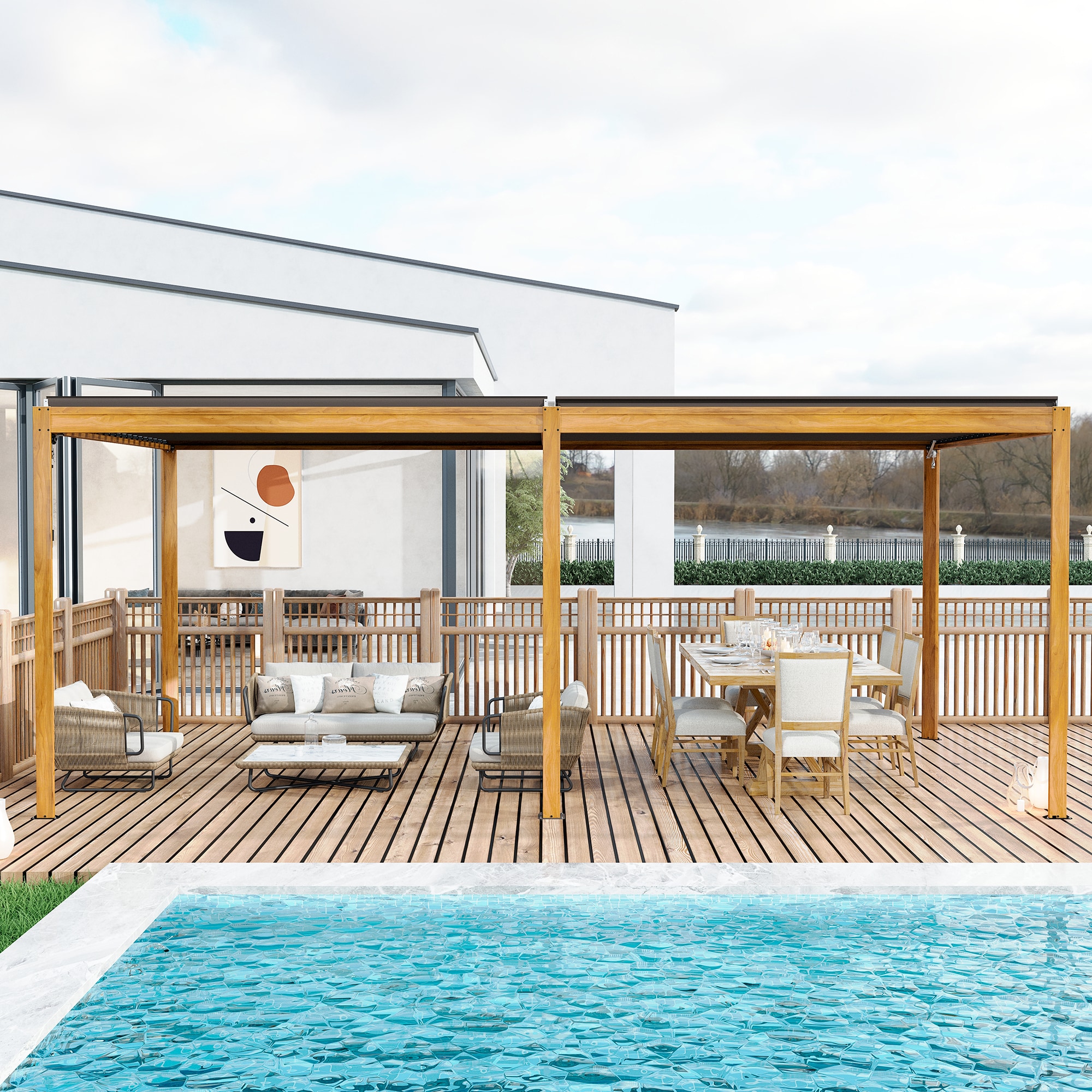 Clihome CL-LGMF1632A Wood-Resin-Gazebos - View #3