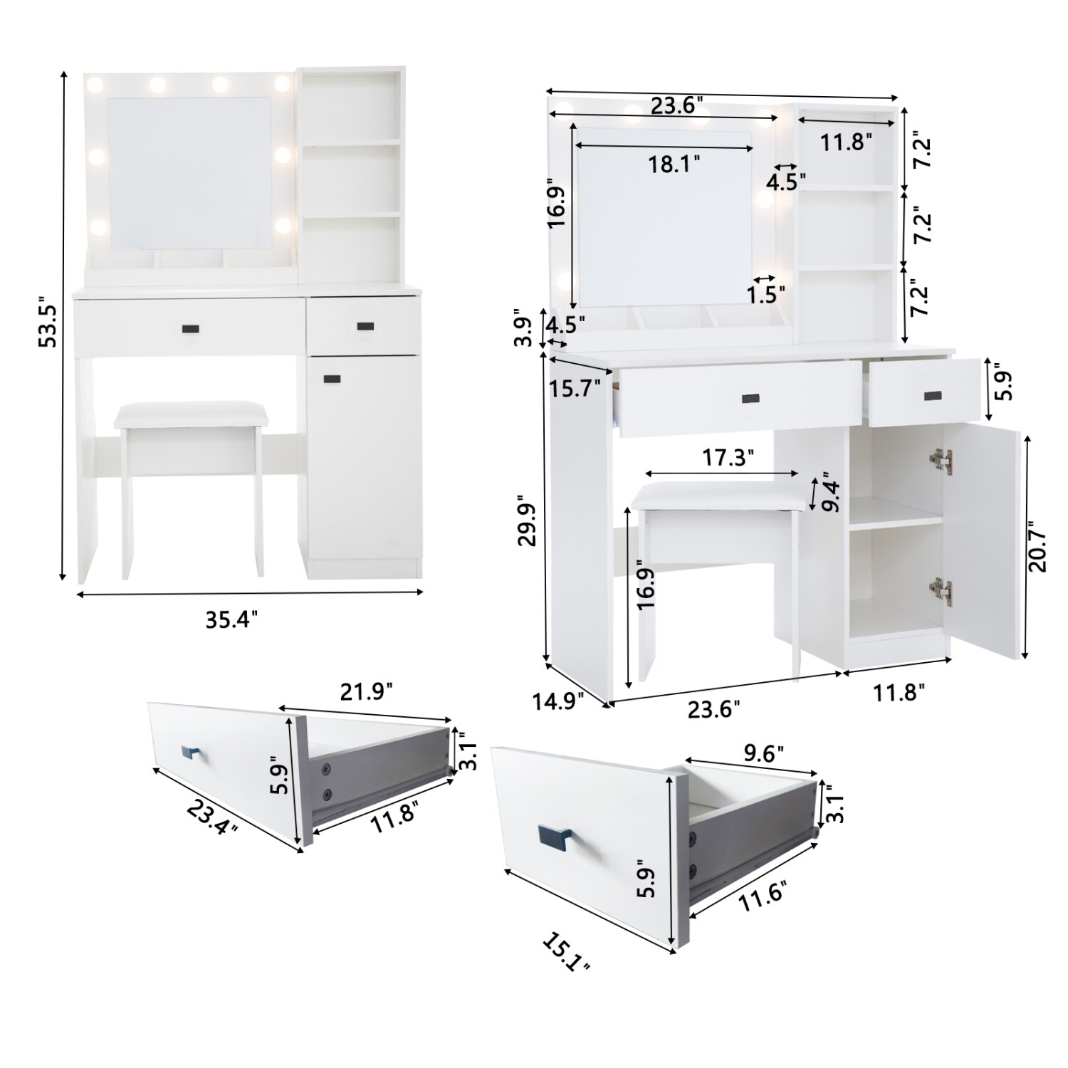 Streamdale Furniture W2139P194436 Bedroom-Vanities - View #4