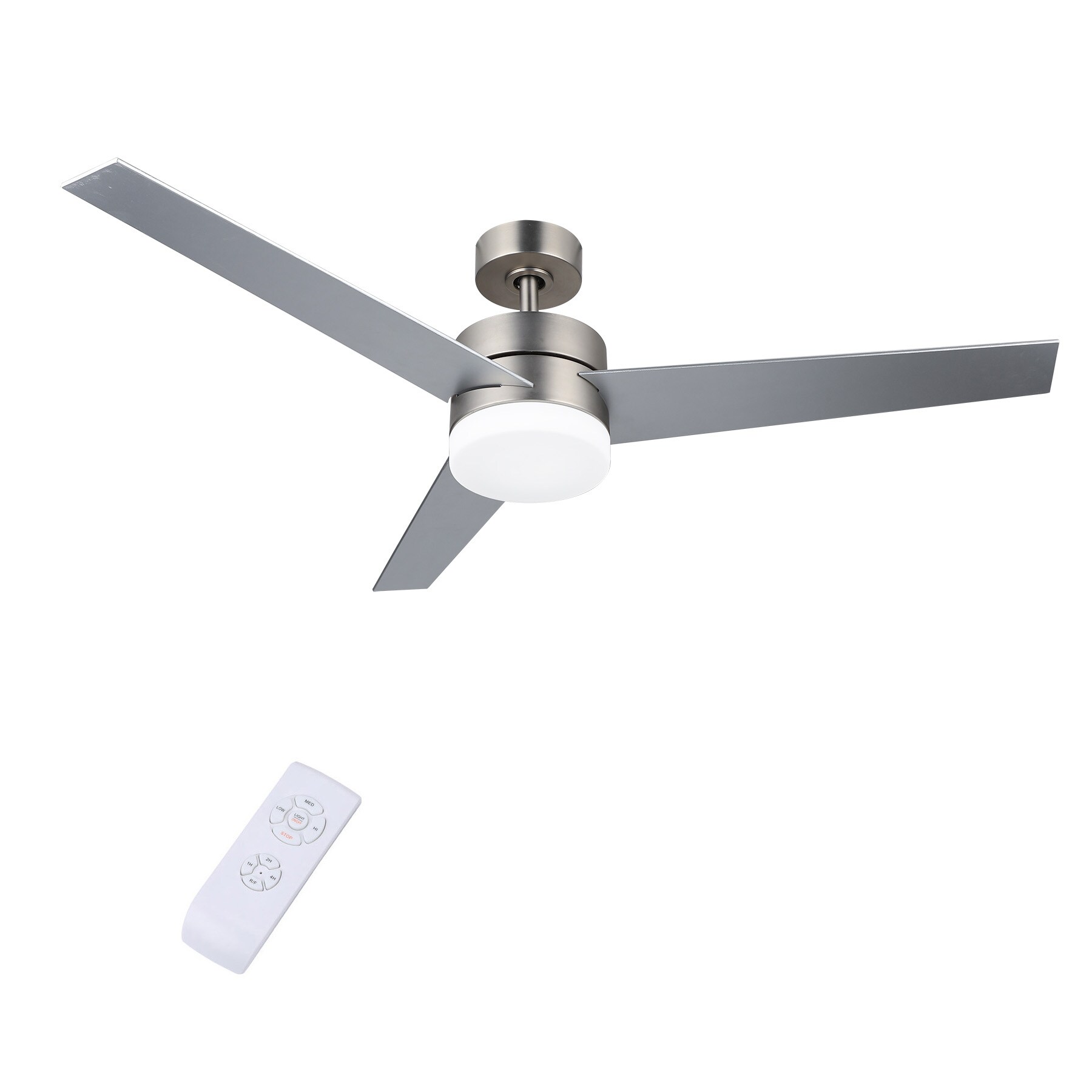 Ceiling Fan 52" 56'' Brushed Nickel Old Bronze with LED Light & Remote Control 