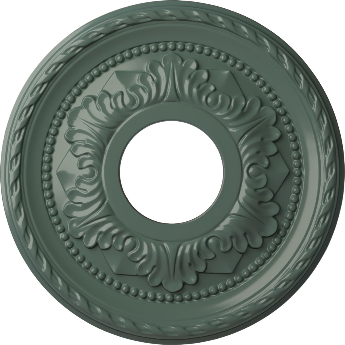 Ekena Millwork CM12PMCBF Palmetto 12.125-in W x 12.125-in L Painted Cloud Burst Polyurethane Whole Ceiling Medallion