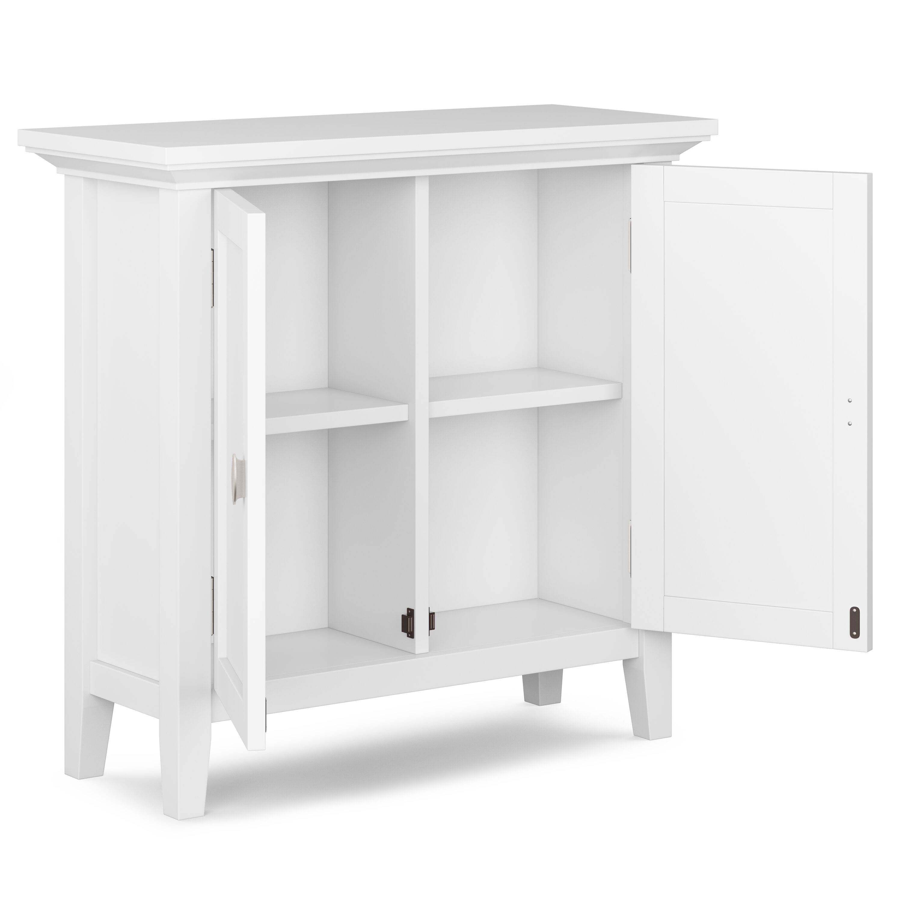 Redmond White Solid Wood Freestanding Office Cabinet with Adjustable Shelving
