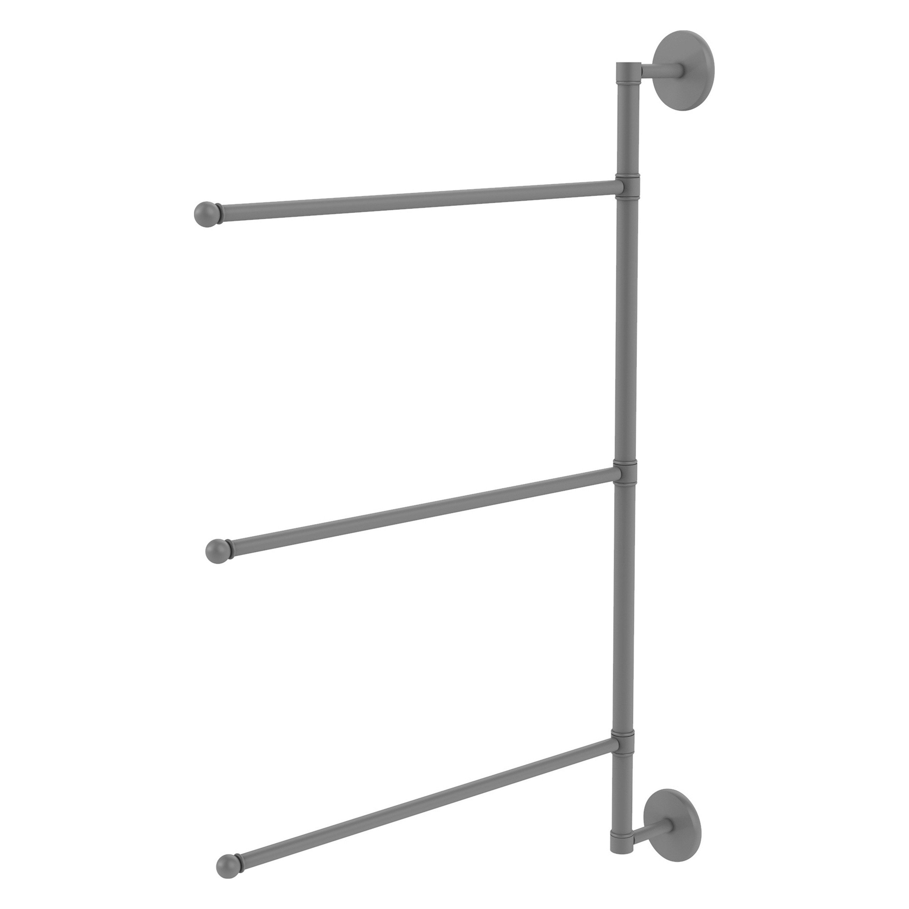 Allied Brass P1027/3/16/28-GYM Prestige Skyline 28-in Matte Gray Wall mount Single Towel Bar